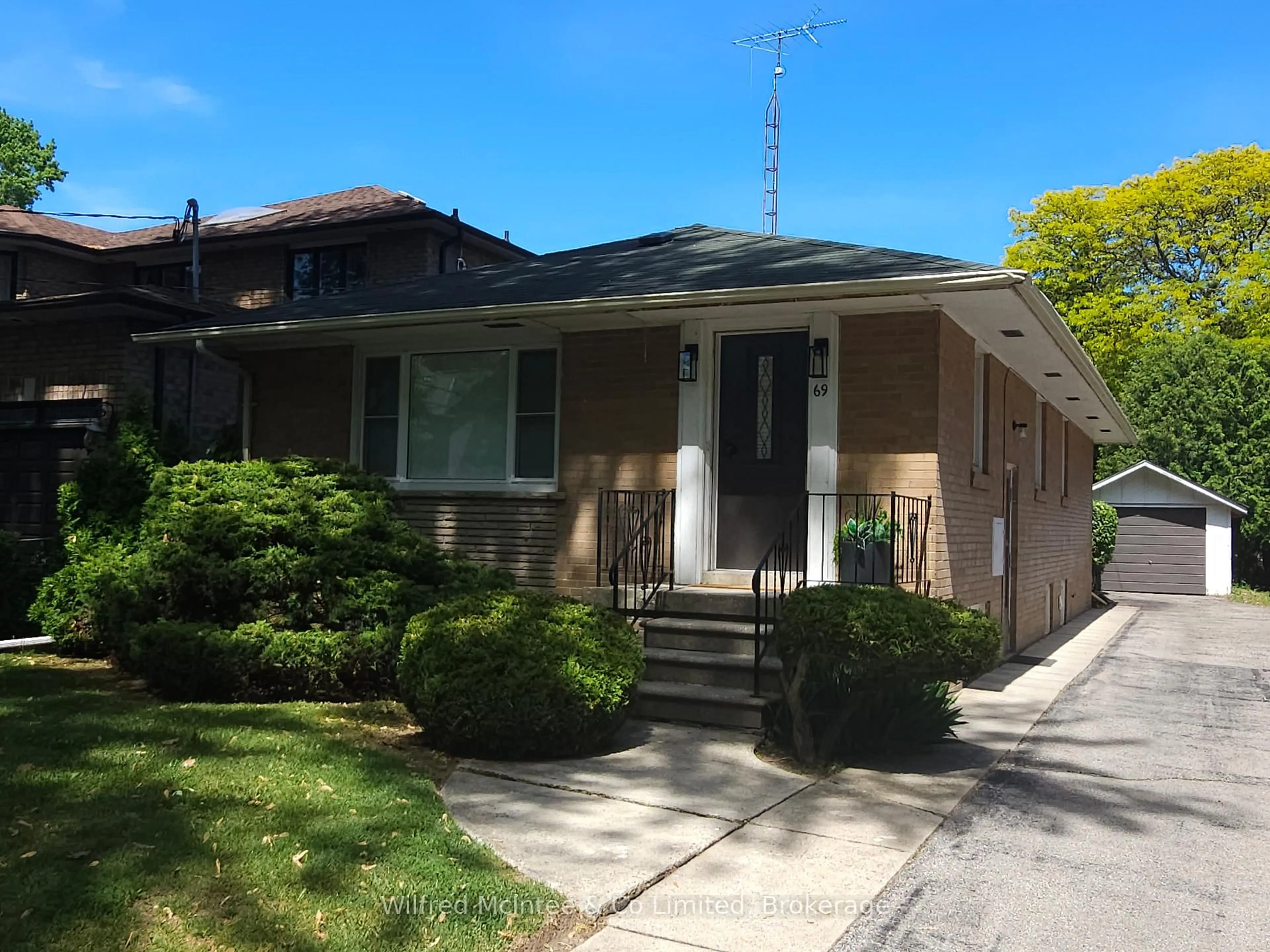 Home with brick exterior material, street for 69 Haliburton Ave, Toronto Ontario M9B 4Y6