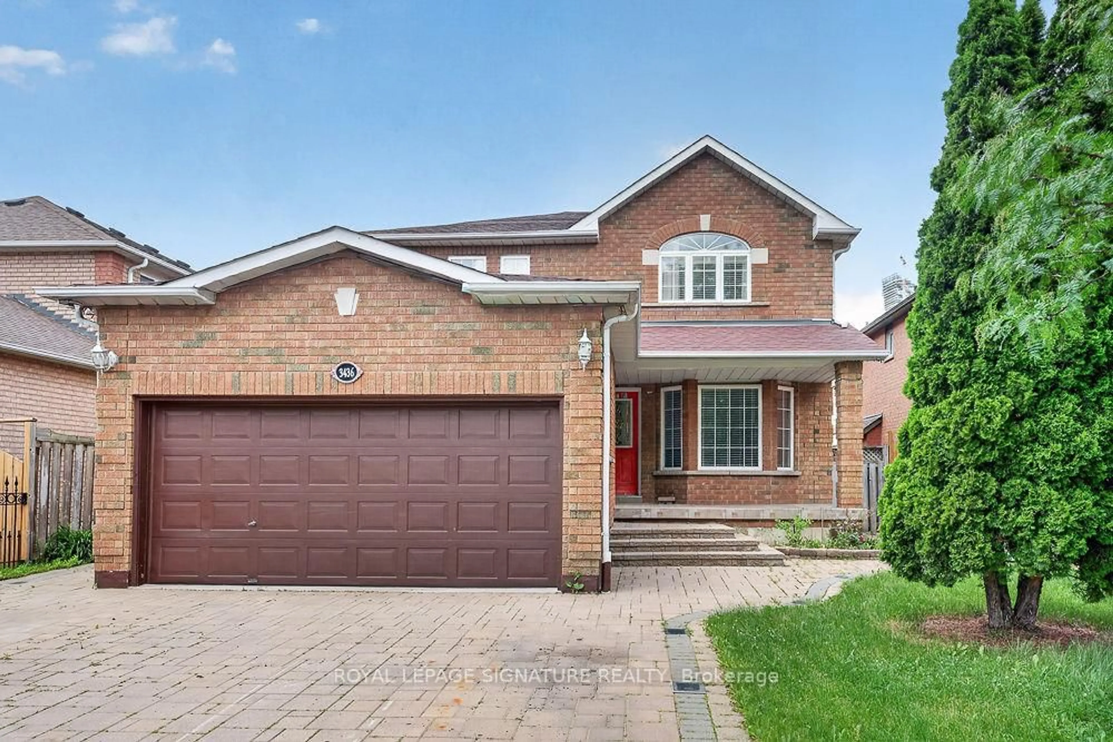 Home with brick exterior material, street for 3436 Old Orchard Park Dr, Mississauga Ontario L5B 4C9
