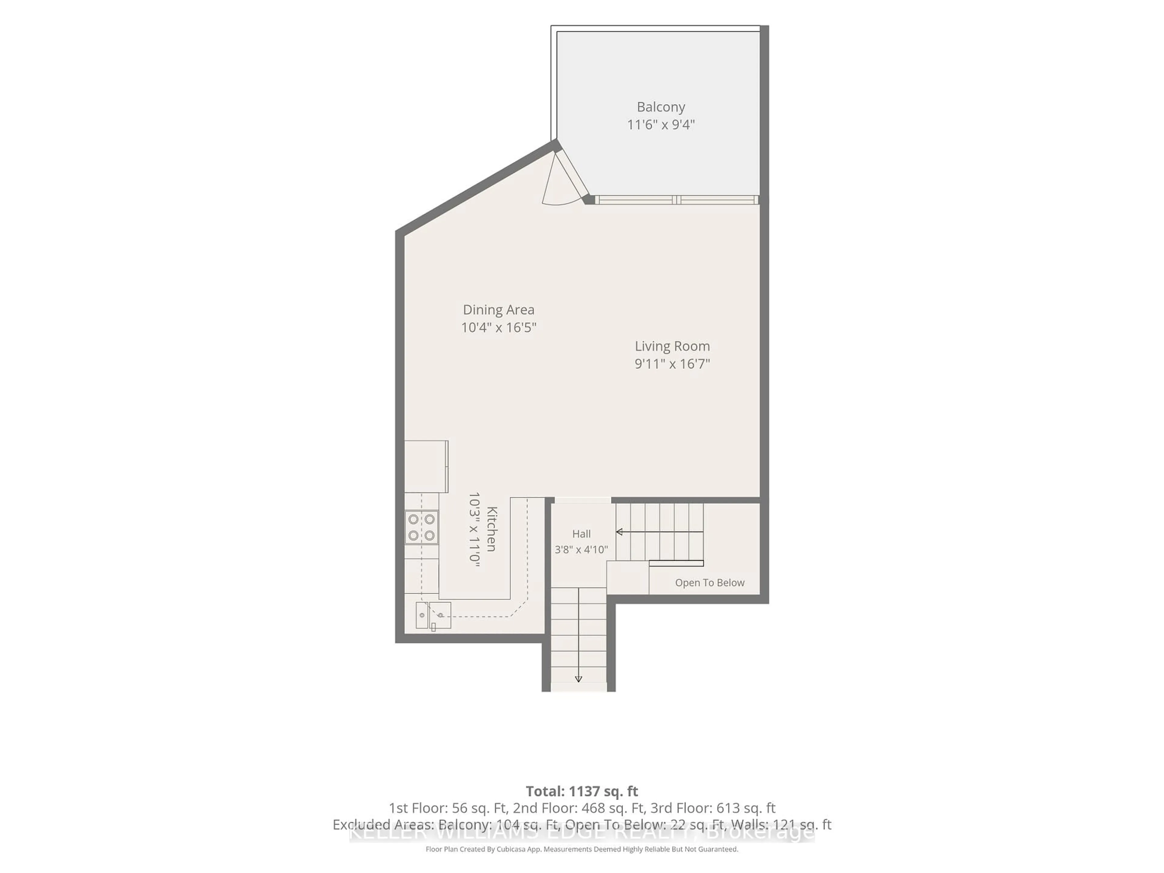 Floor plan for 288 Mill Rd #E37, Toronto Ontario M9C 4X7