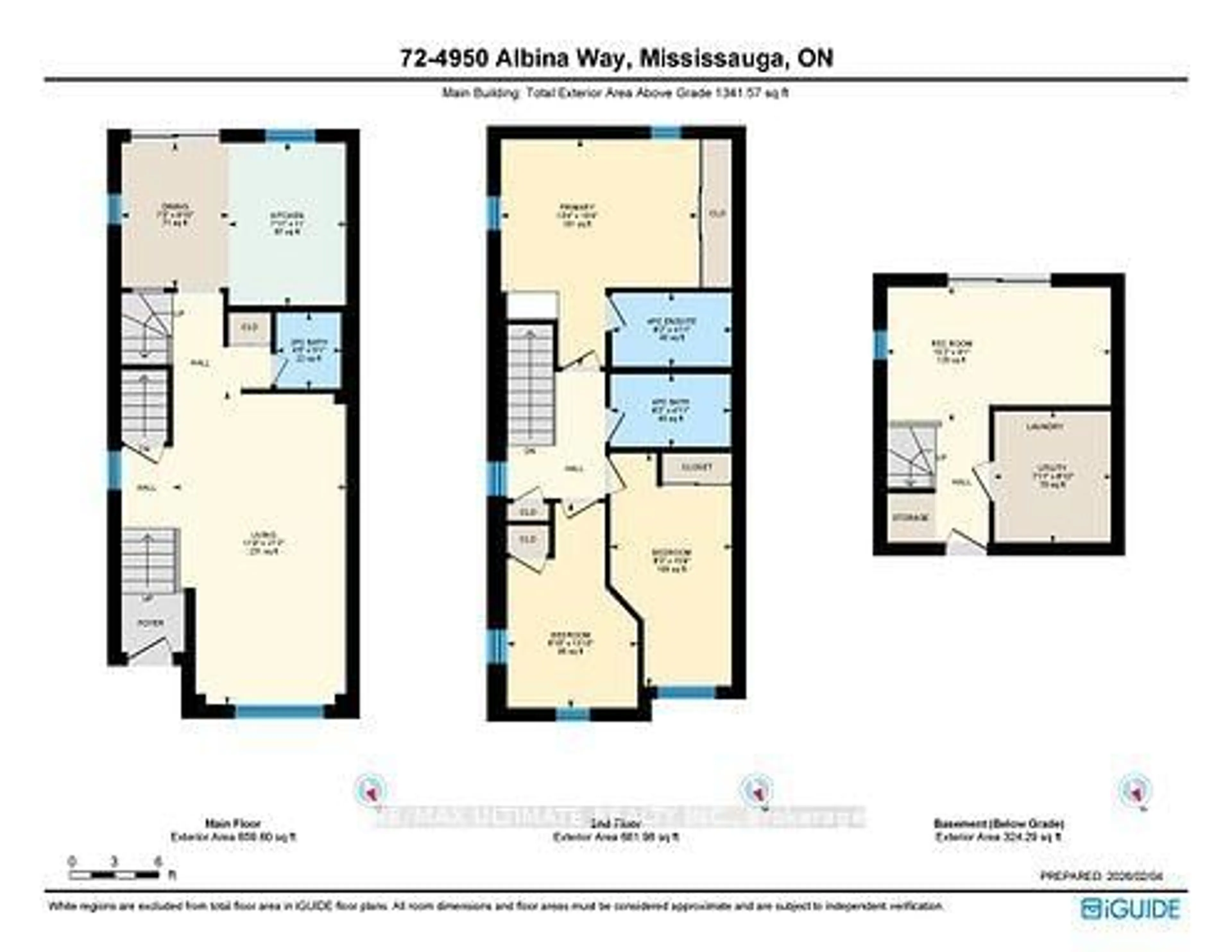 Floor plan for 4950 Albina Way #72, Mississauga Ontario L4Z 4J7