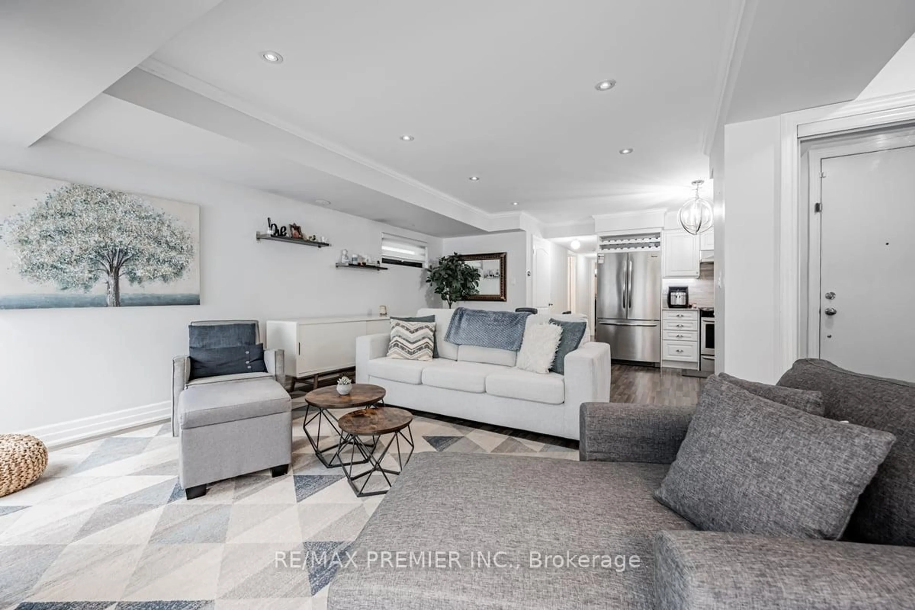 Living room with furniture, ceramic/tile floor for 140 Widdicombe Hill Blvd #624, Toronto Ontario M9R 0A9