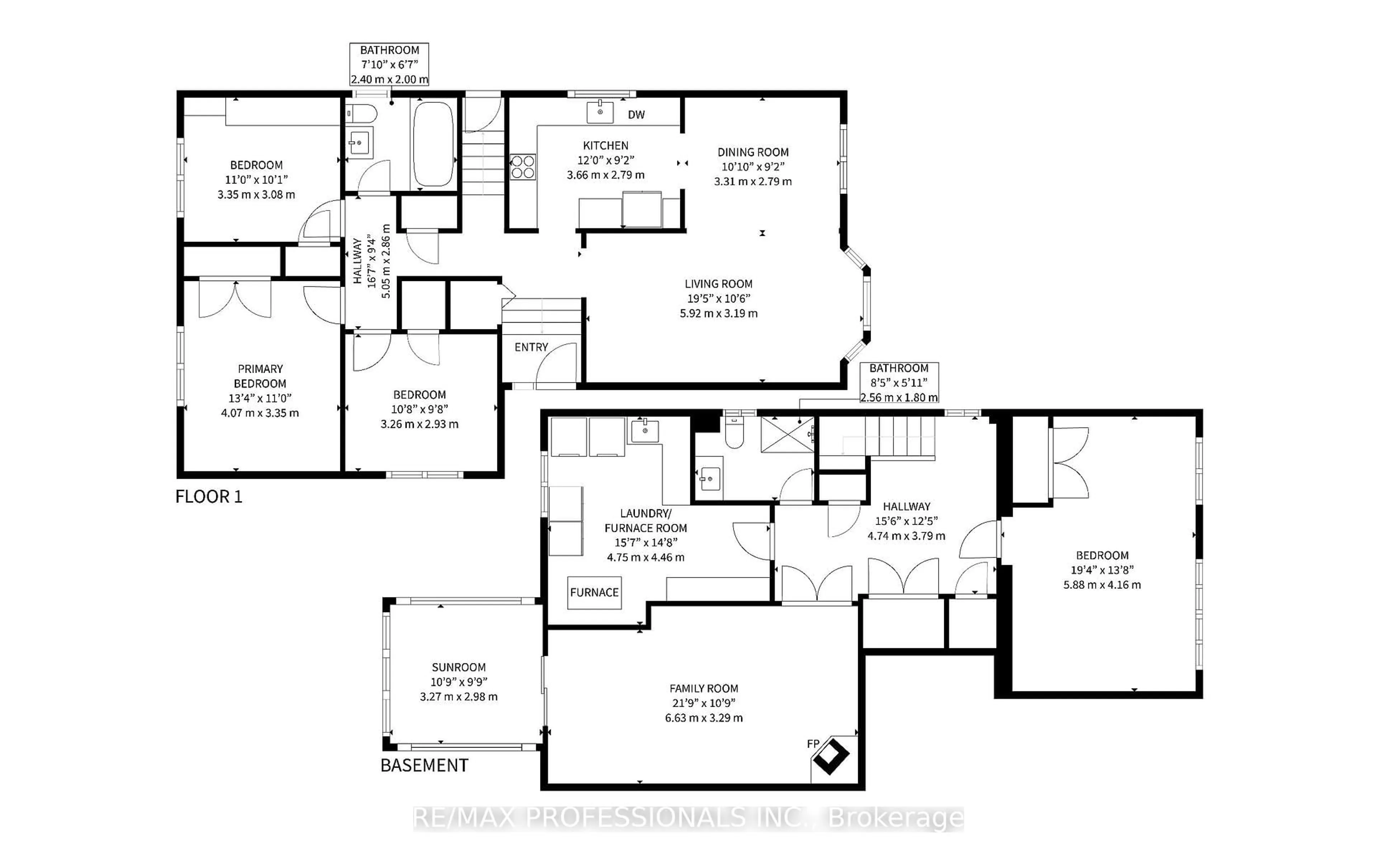Floor plan for 17 Barwell Cres, Toronto Ontario M9W 2W4