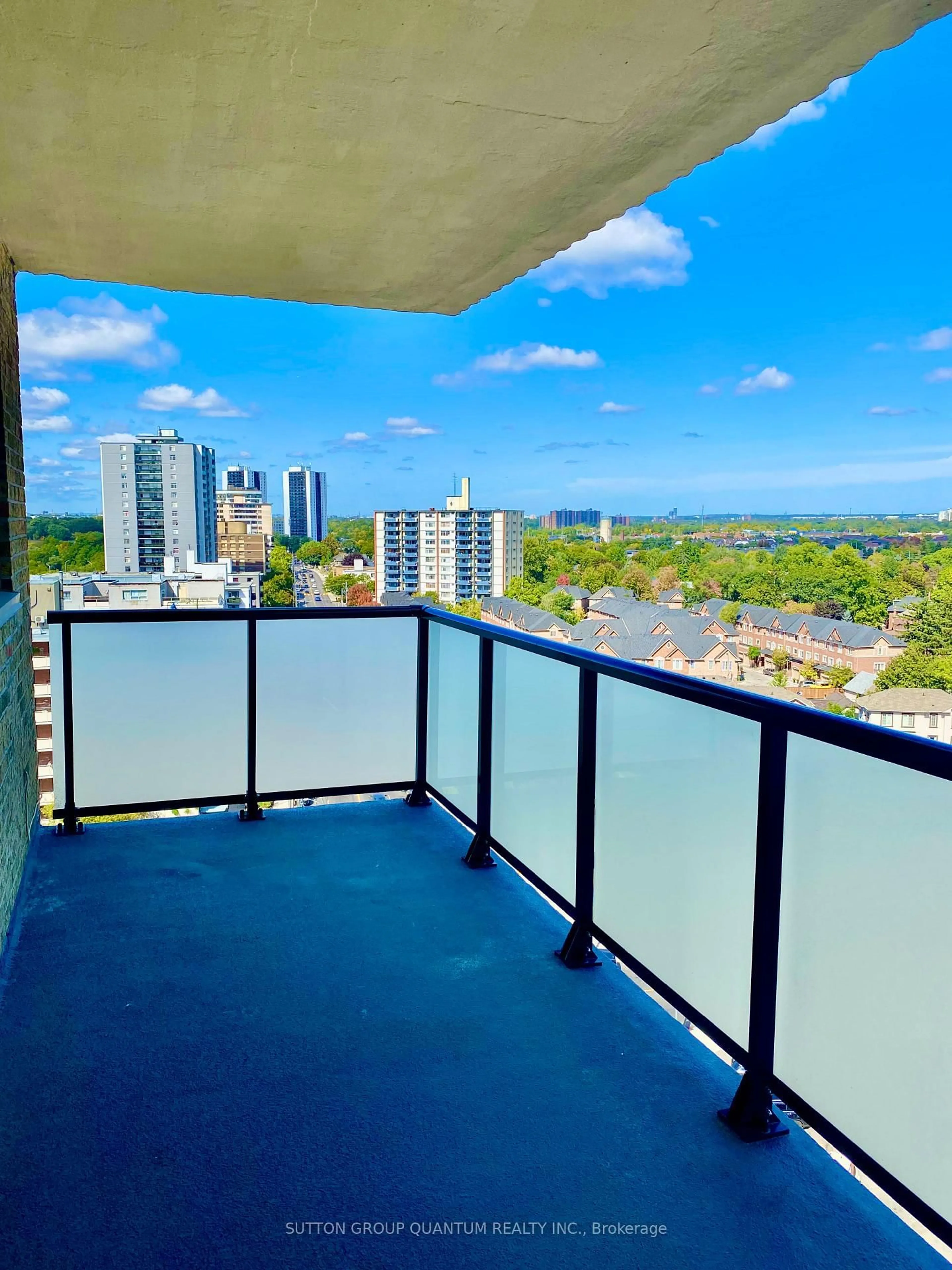 Balcony in the apartment, city buildings view from balcony for 2130 Weston Rd #PH 2, Toronto Ontario M9N 3R9
