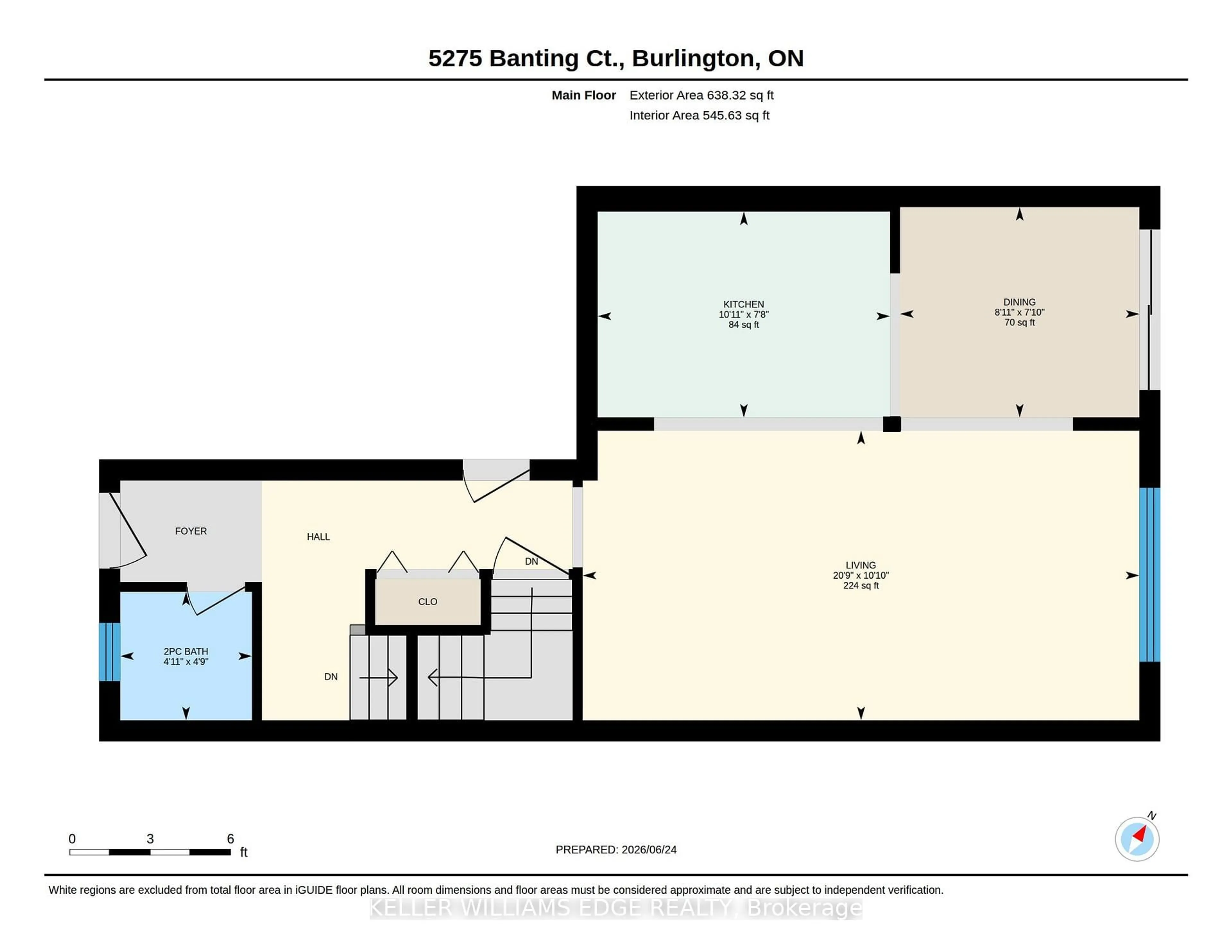 Floor plan for 5275 Banting Crt, Burlington Ontario L7L 2Z4