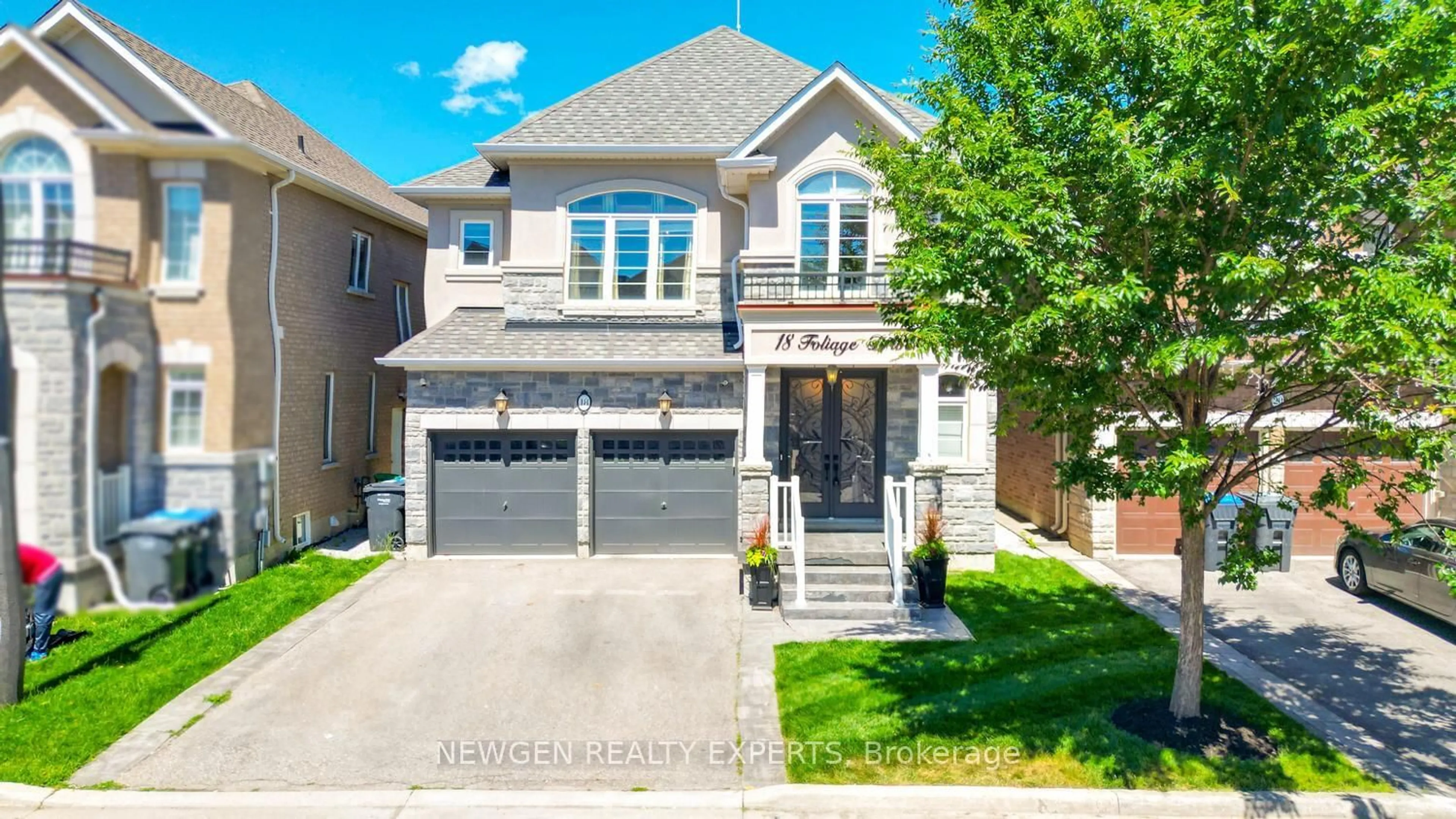 Home with brick exterior material, street for 18 FOLIAGE Dr, Brampton Ontario L7A 4M7