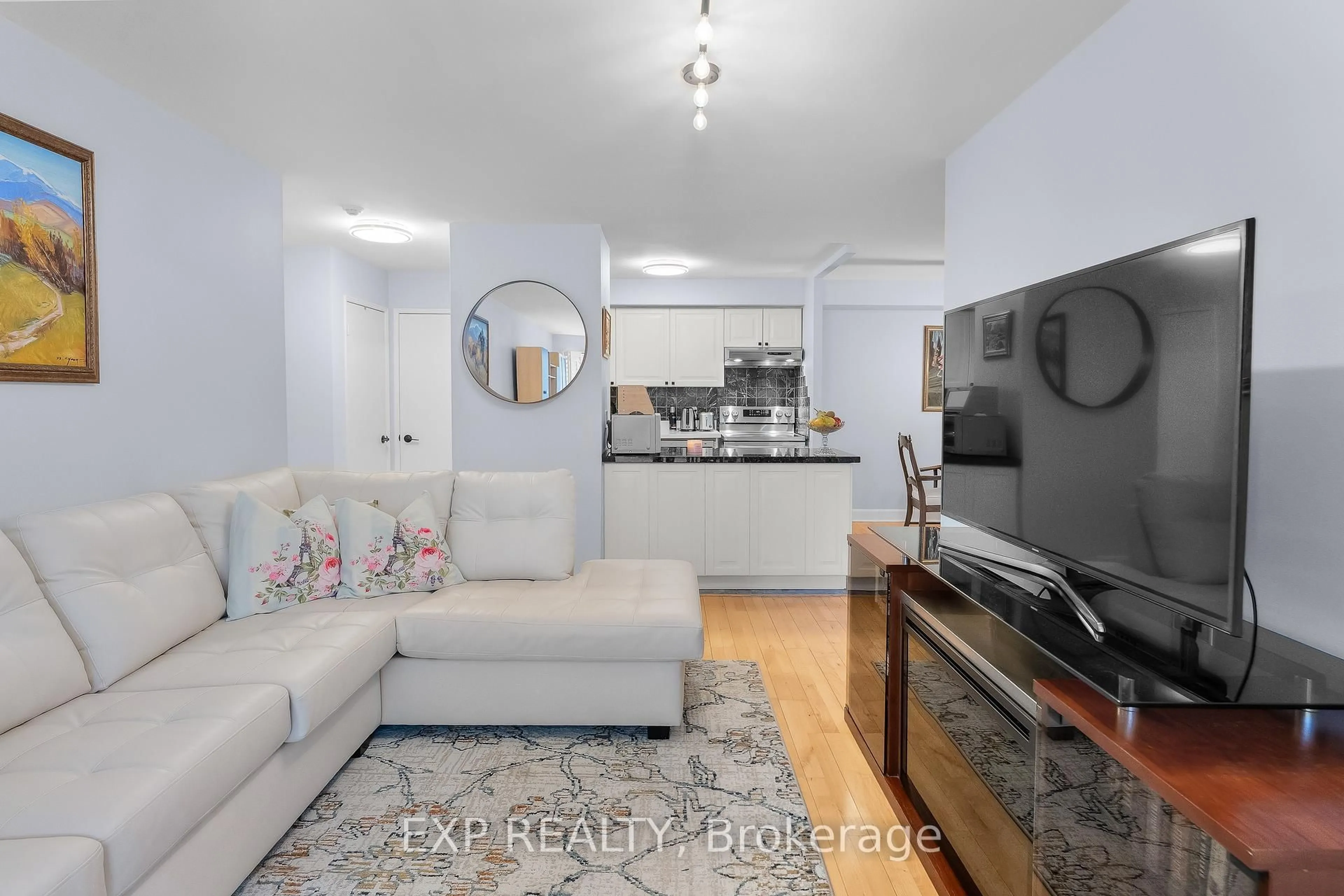 Living room with furniture, unknown for 2267 Lake Shore Blvd #214, Toronto Ontario M8V 3X2
