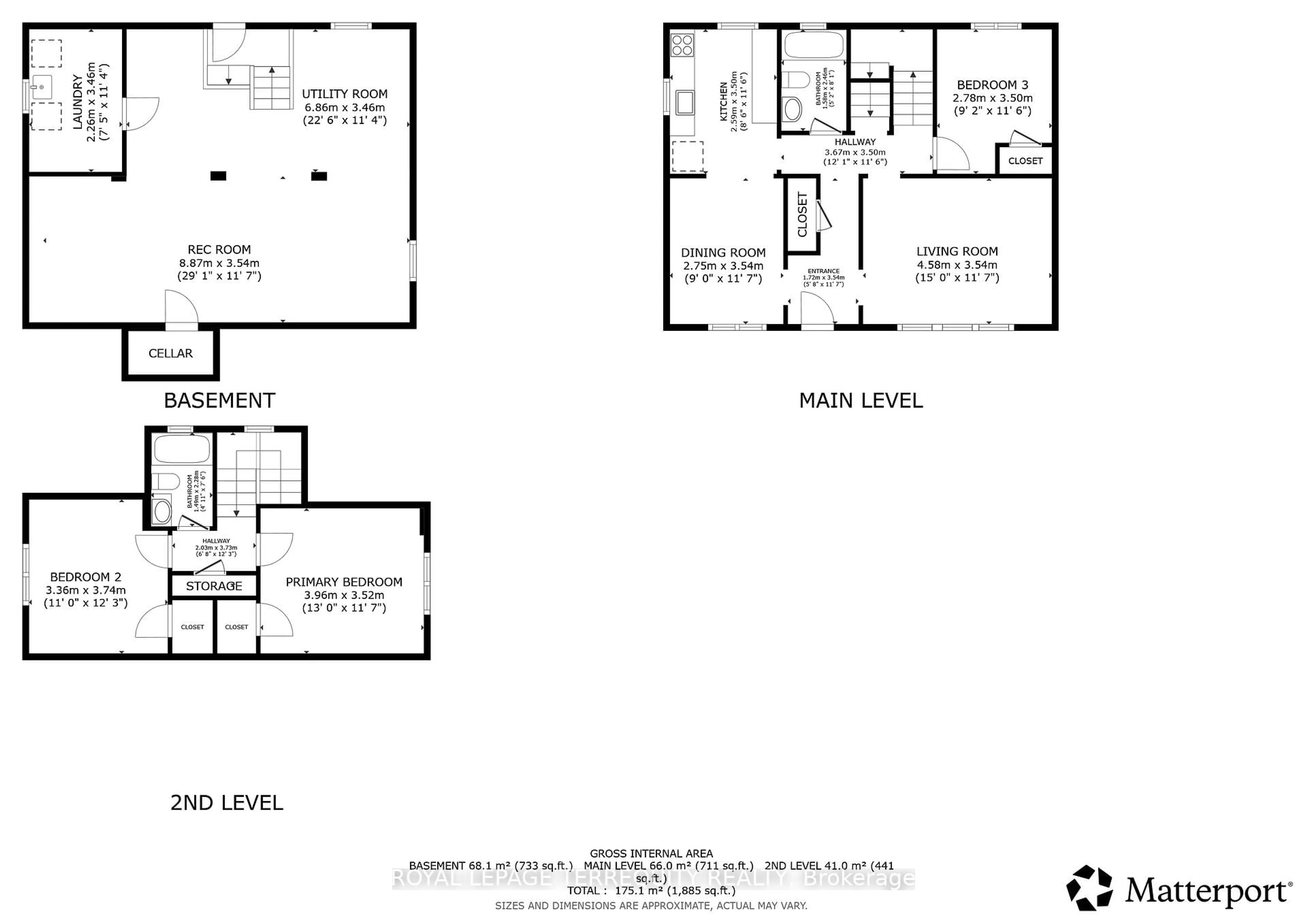 Floor plan for 35 Jodphur Ave, Toronto Ontario M9M 2J3