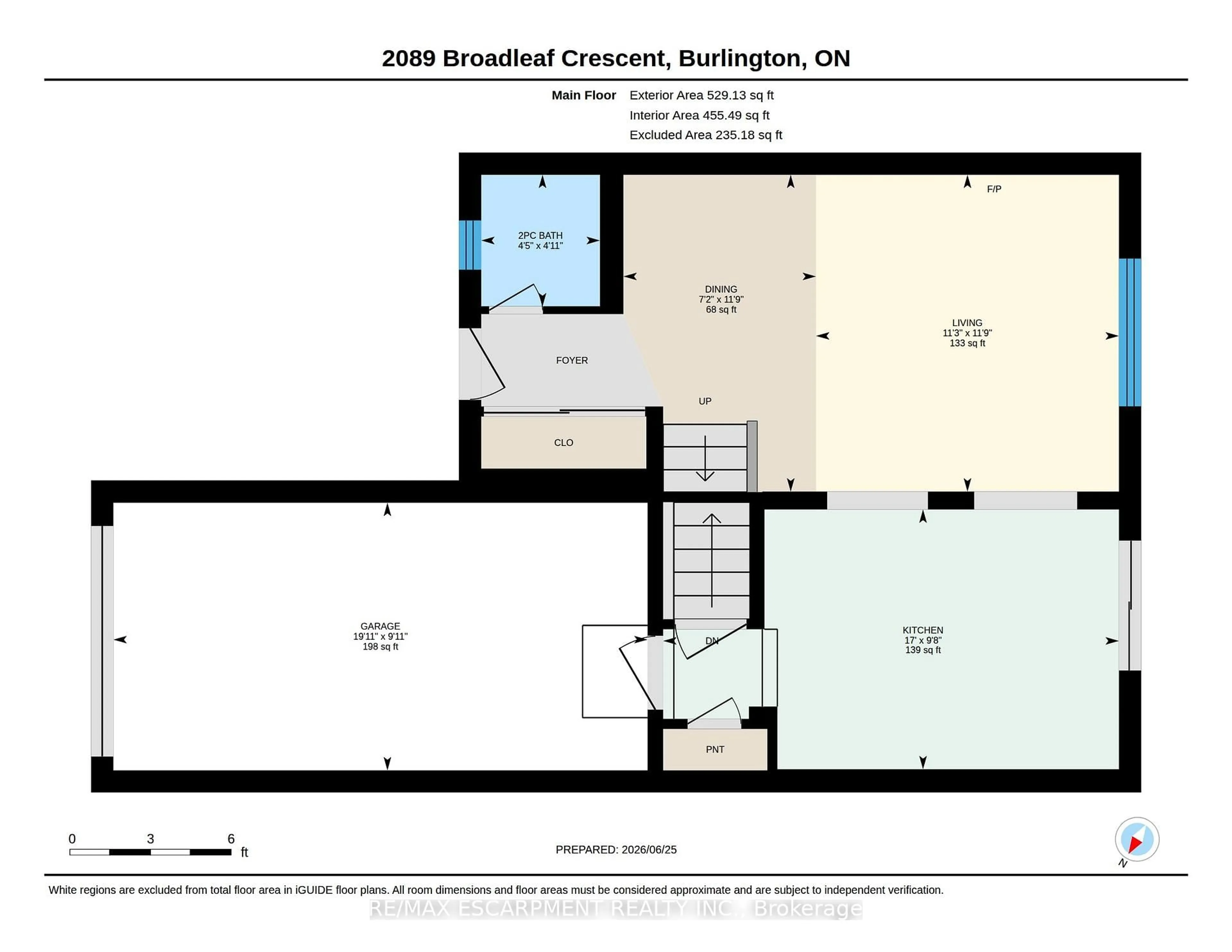 Floor plan for 2089 Broadleaf Cres, Burlington Ontario L7L 6S3