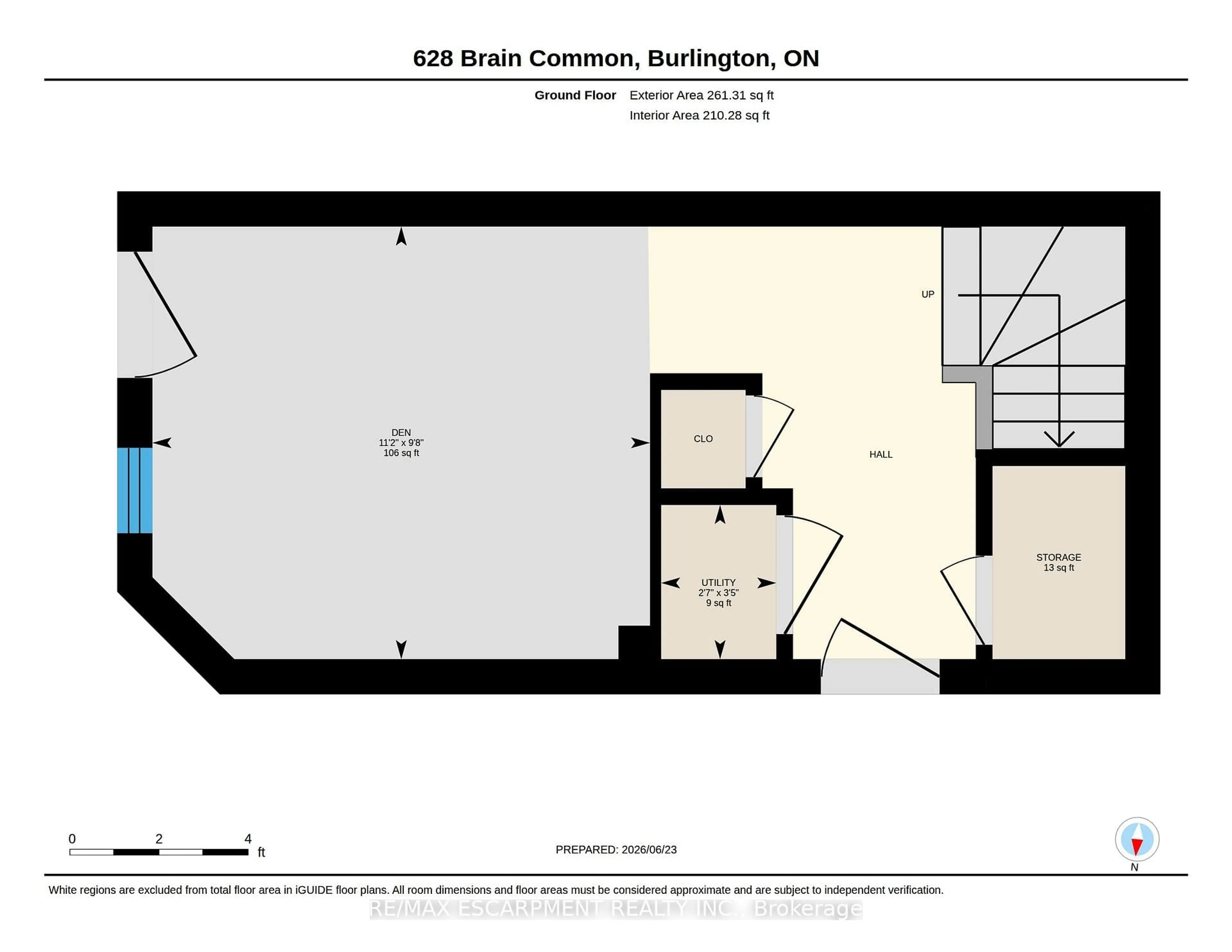 Floor plan for 628 Brain Common, Burlington Ontario L7L 0E3