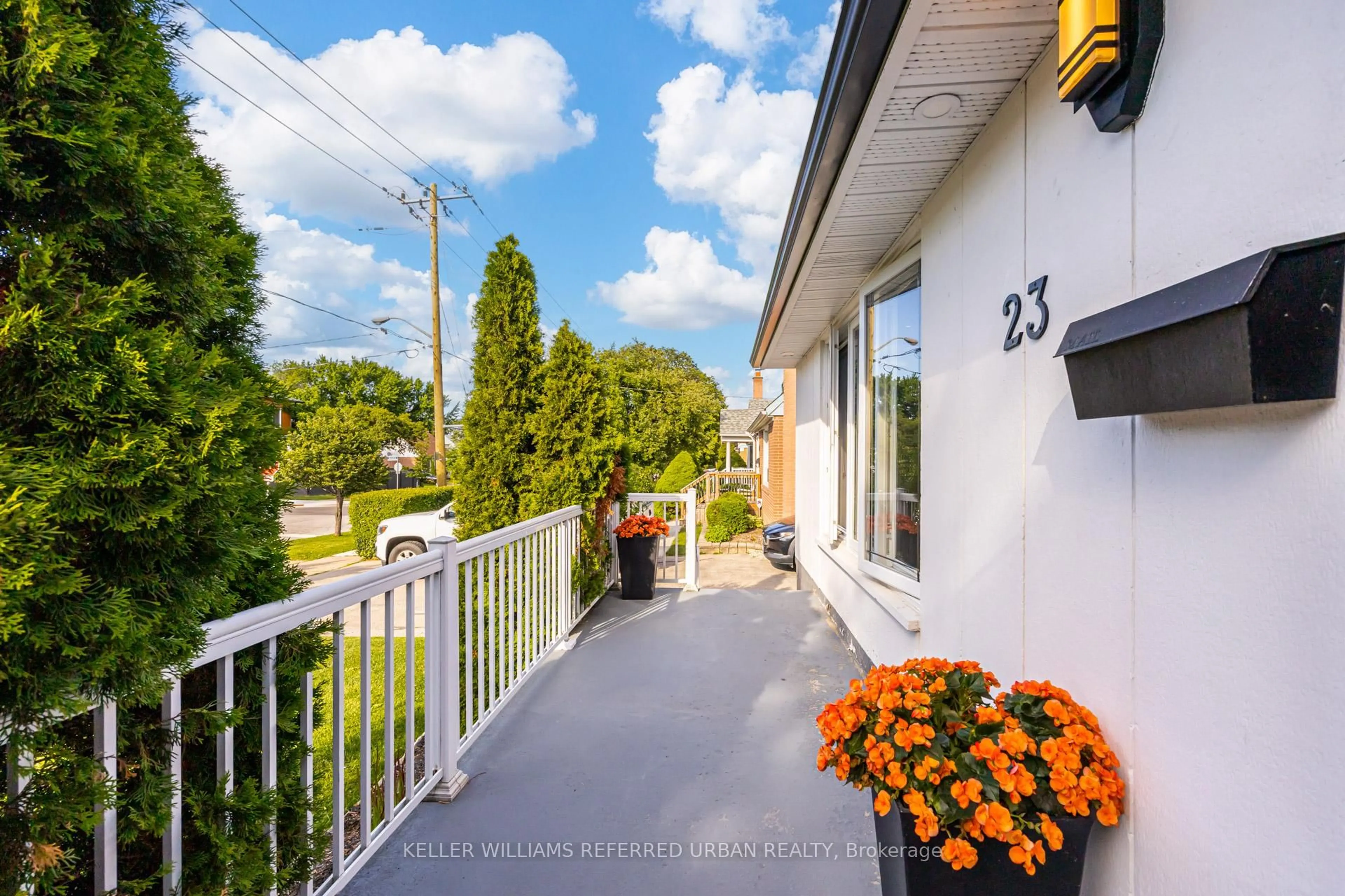 Patio, street for 23 Allenby Ave, Toronto Ontario M9W 1S5