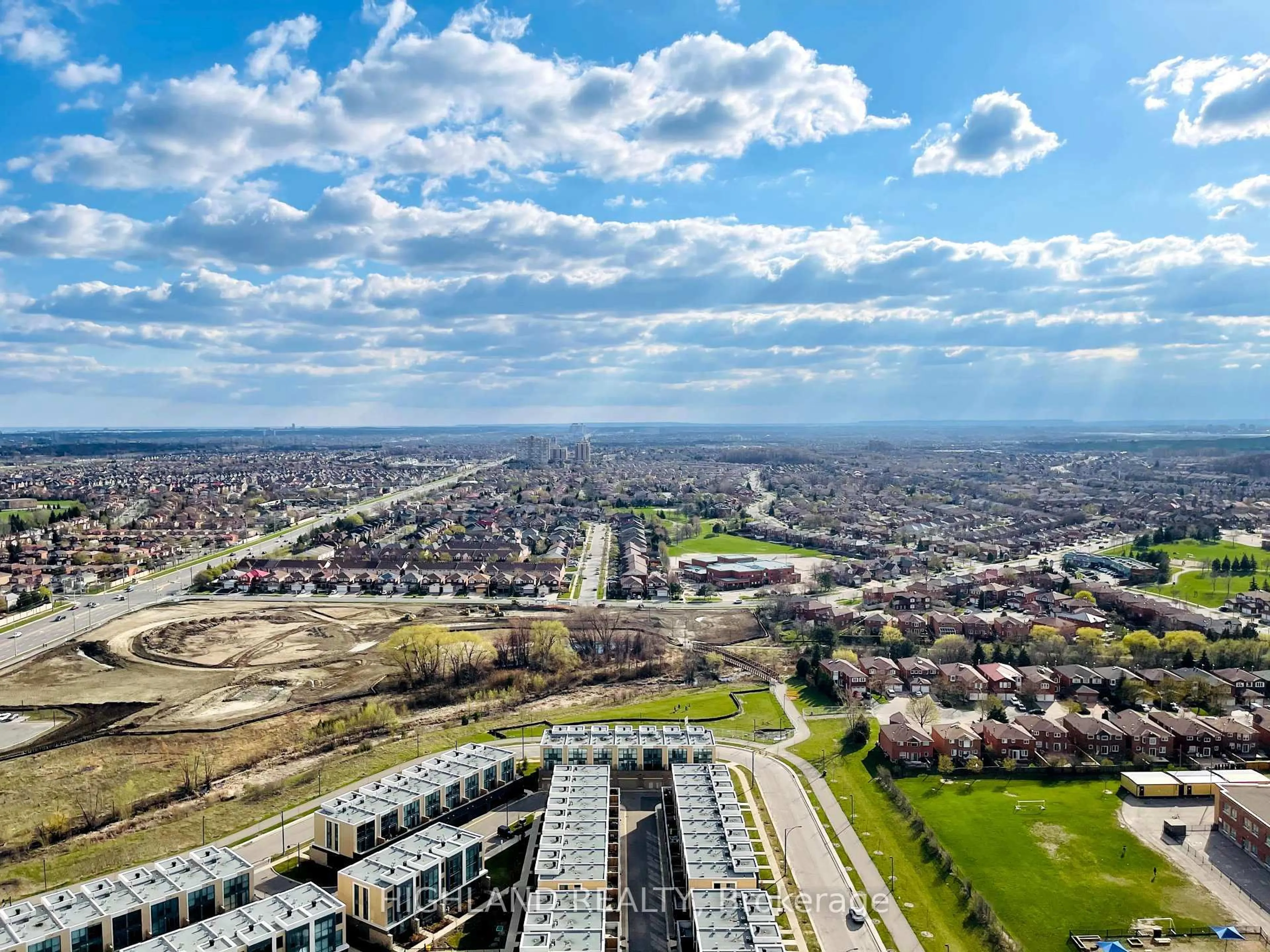 A pic from outside/outdoor area/front of a property/back of a property/a pic from drone, city buildings view from balcony for 35 Watergarden Dr #2716, Mississauga Ontario L5R 0G8