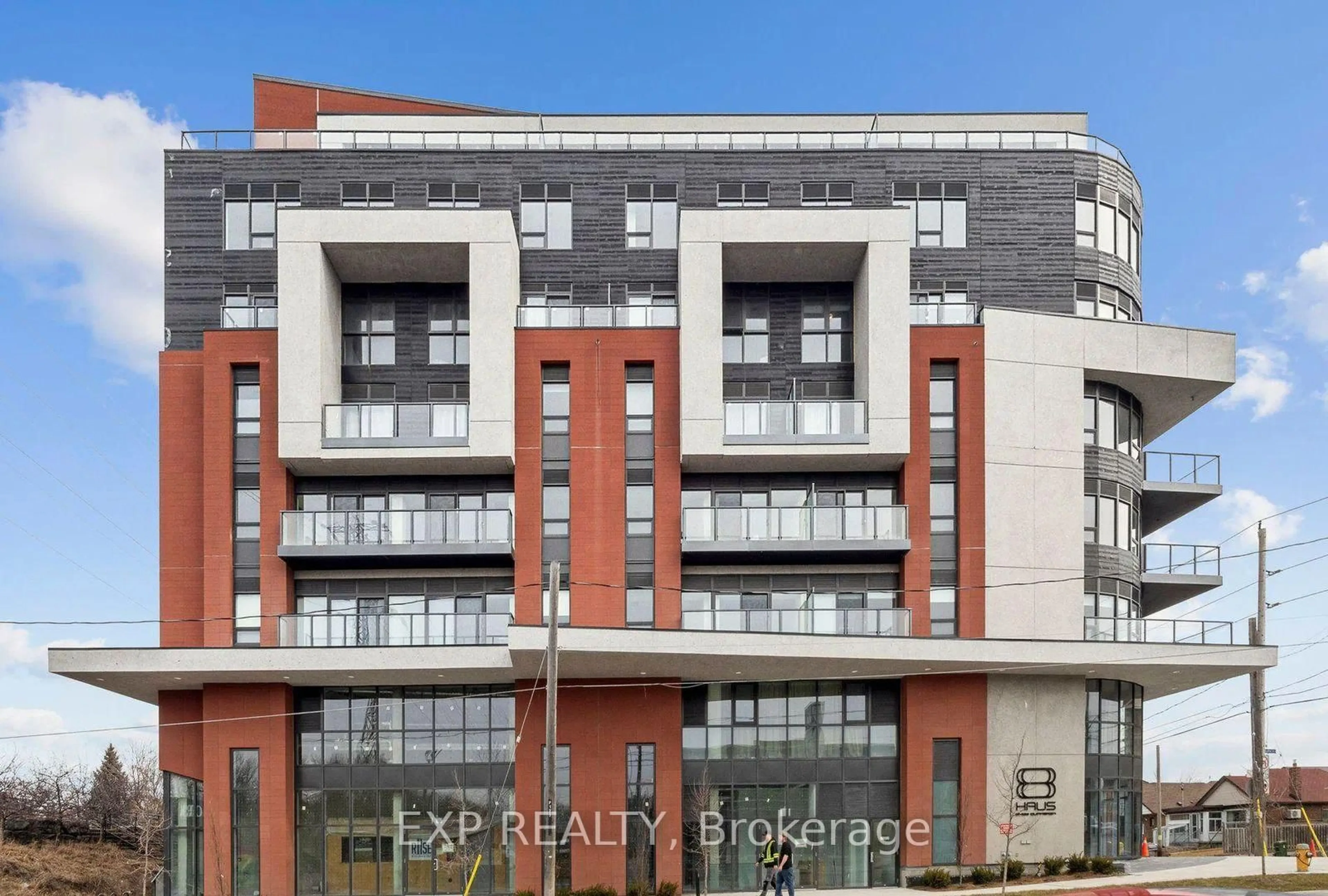 A pic from outside/outdoor area/front of a property/back of a property/a pic from drone, building for 2433 Dufferin St #703, Toronto Ontario M6E 0B4