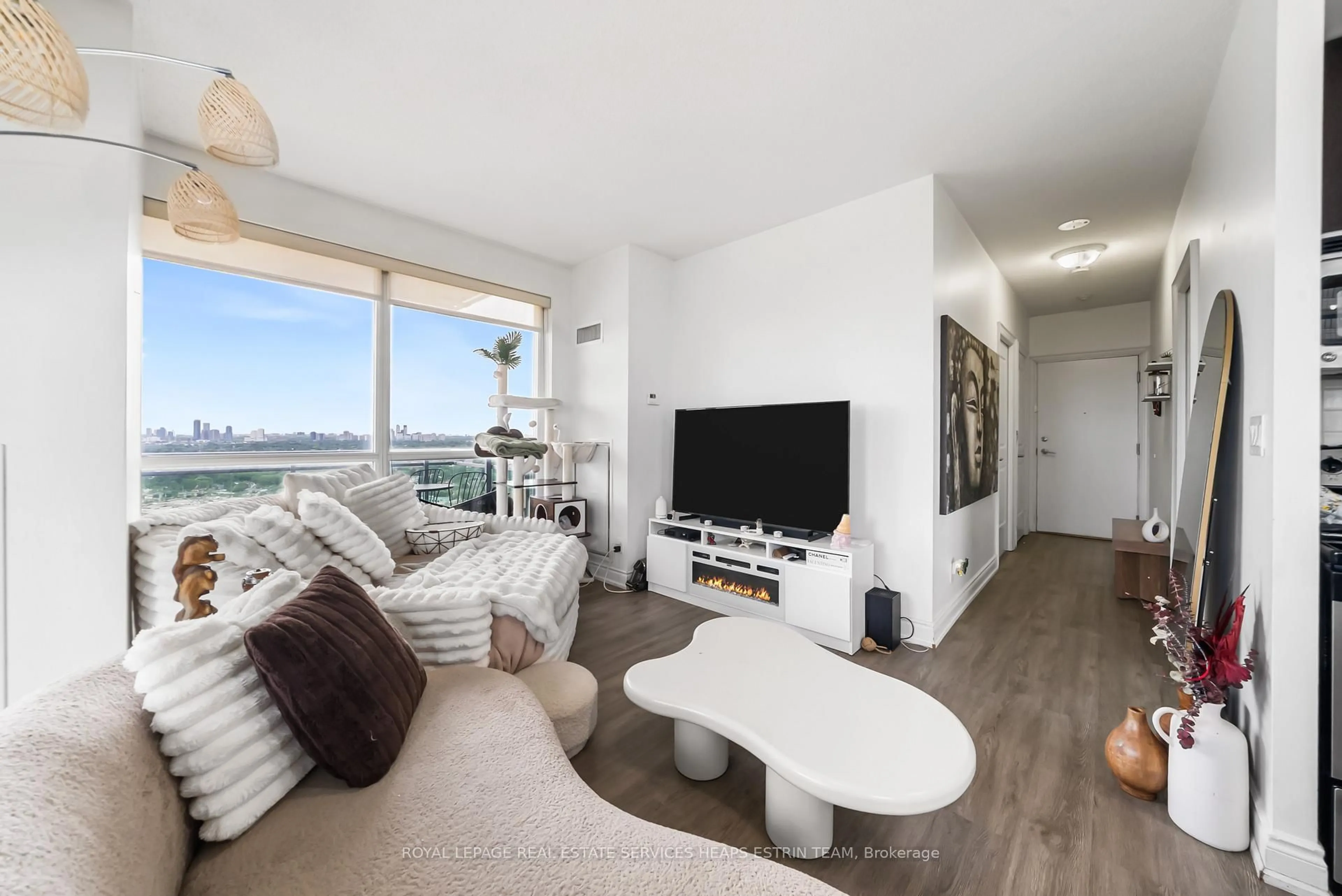Living room with furniture, unknown for 16 Brookers Lane #3301, Toronto Ontario M8V 0A5