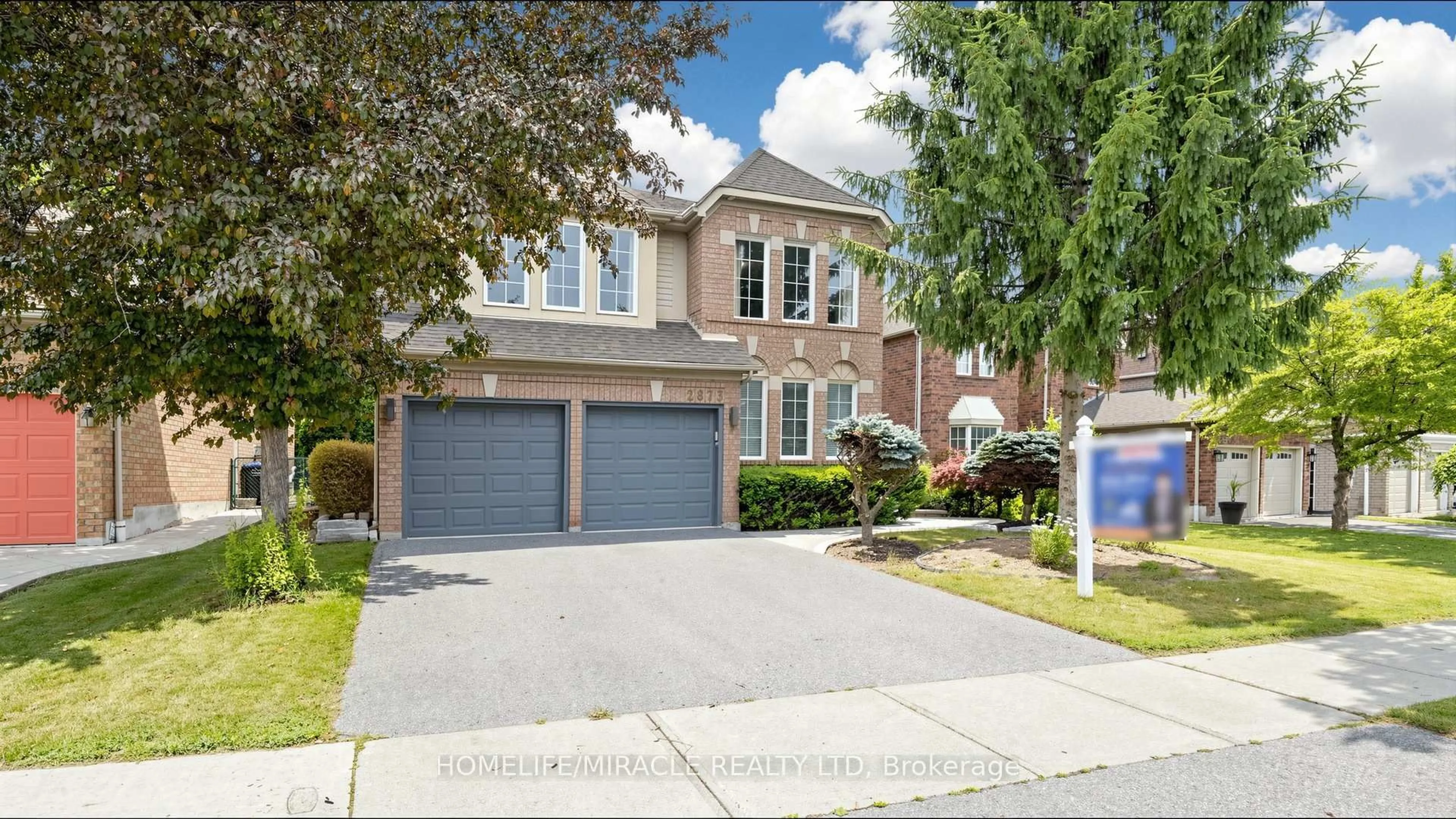 Home with brick exterior material, street for 2873 Peacock Dr, Mississauga Ontario L5M 5S2