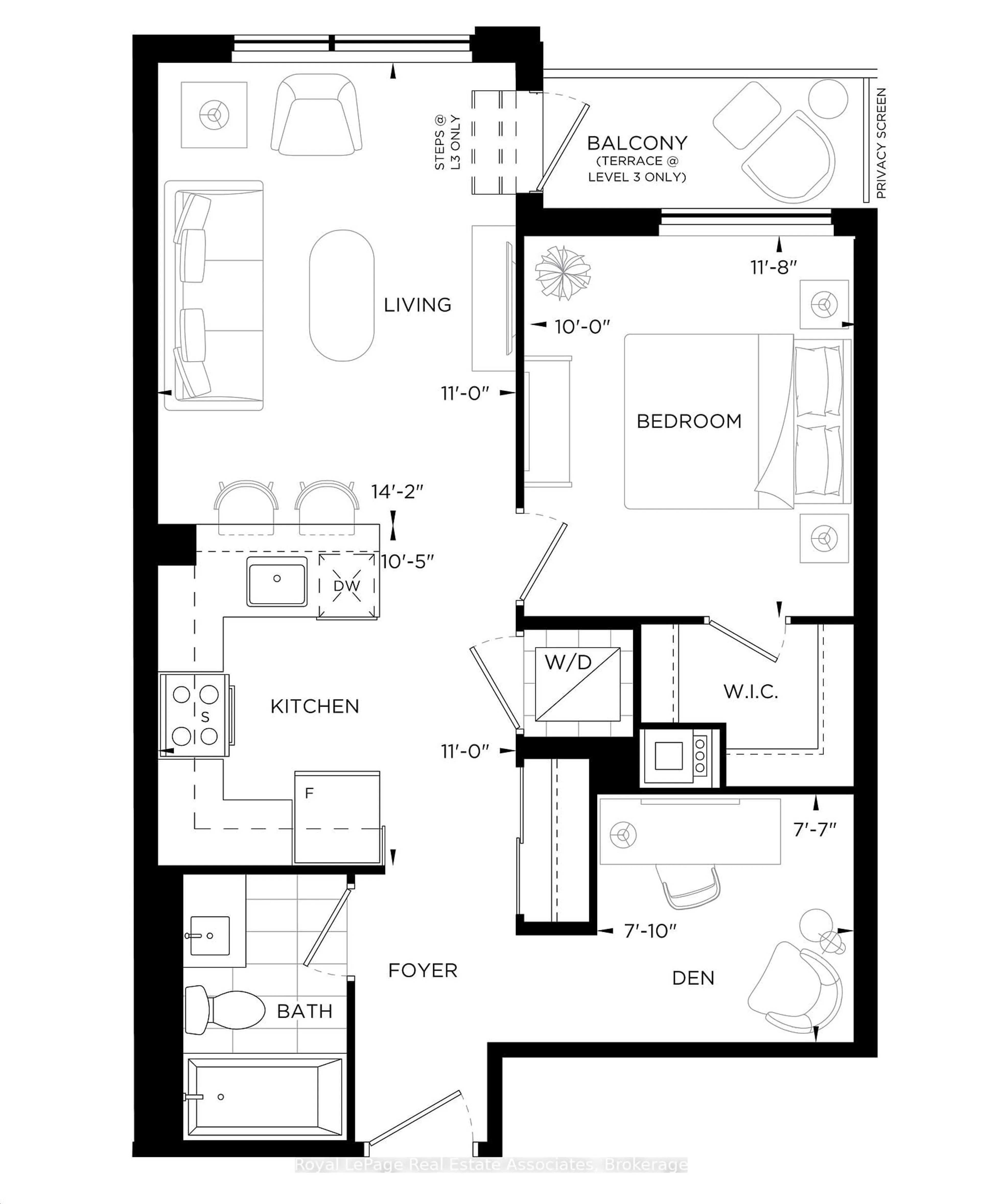 Floor plan for 3200 William Coltson Ave #622, Oakville Ontario L6H 7B9