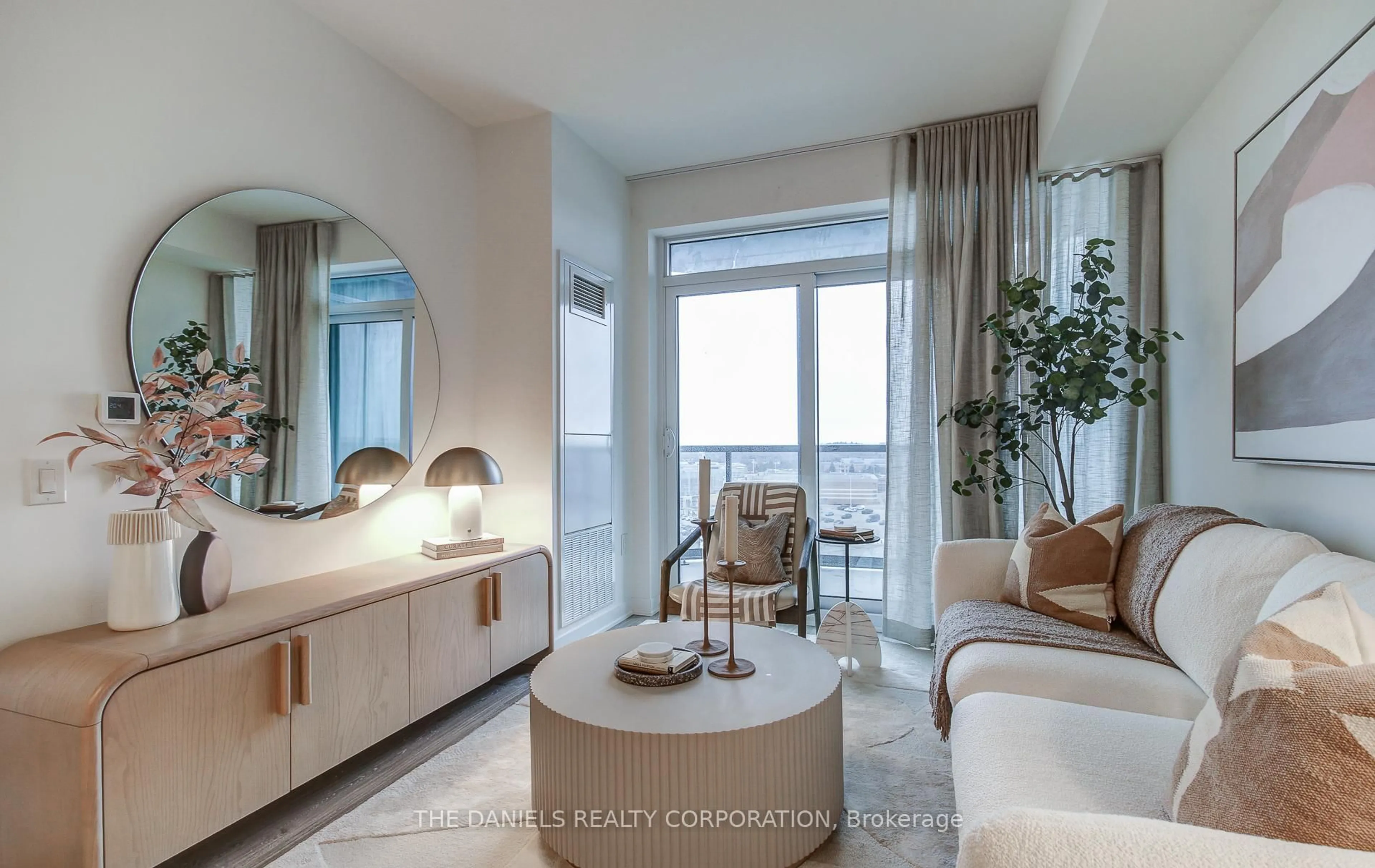 Living room with furniture, unknown for 2495 Eglinton Ave #1106, Mississauga Ontario L5M 2T2