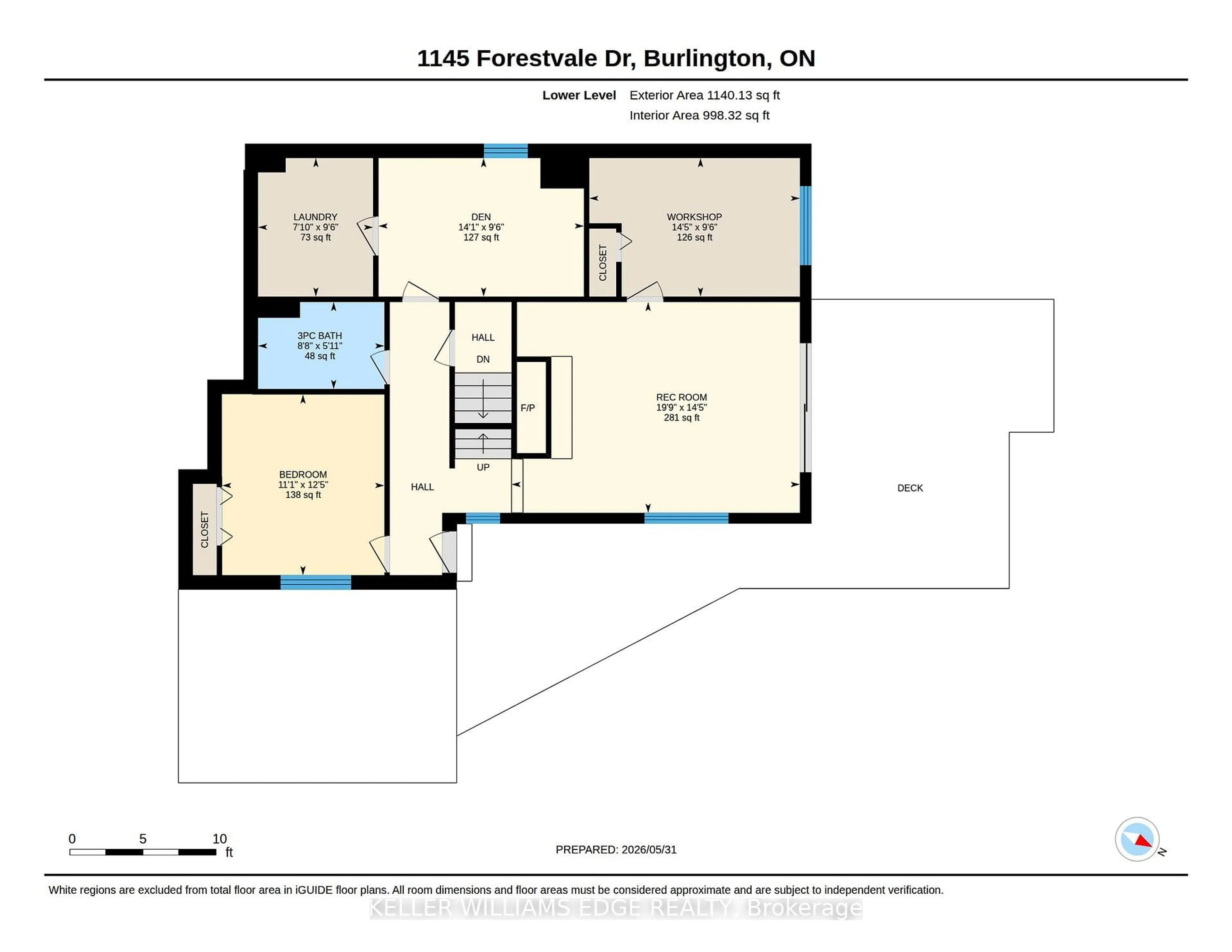 Floor plan for 1145 Forestvale Dr, Burlington Ontario L7P 3G6