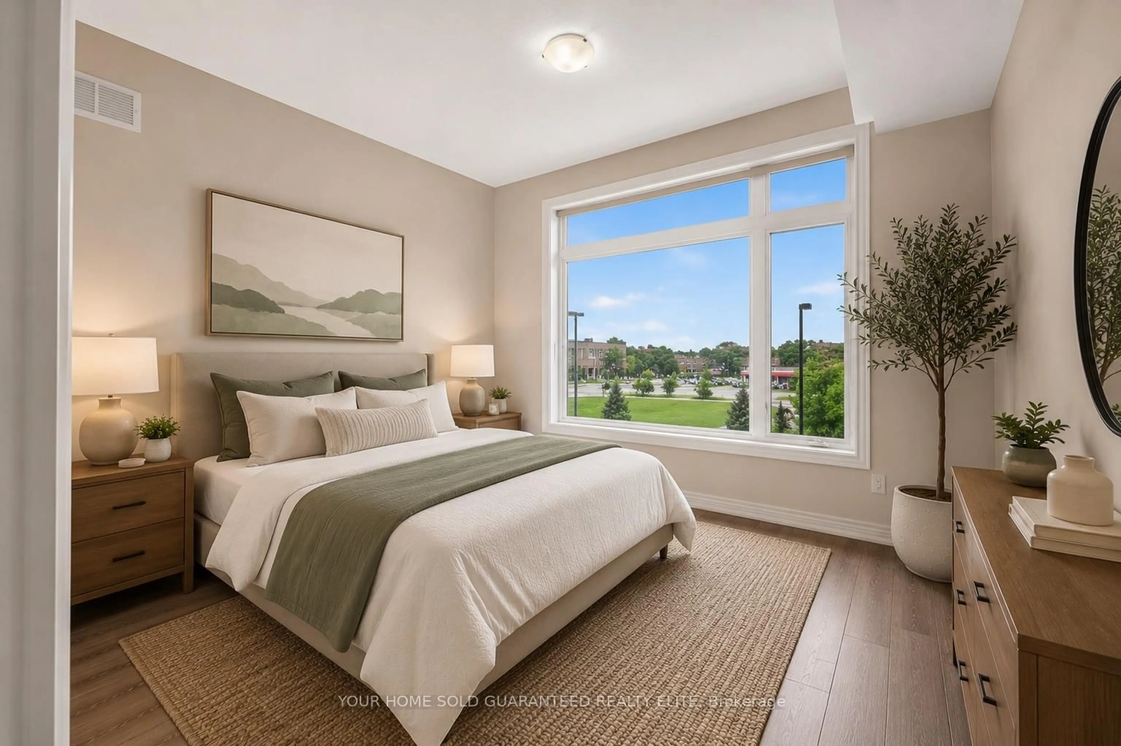 Bedroom with bed, unknown for 457 Plains Rd #322, Burlington Ontario L7T 0B8