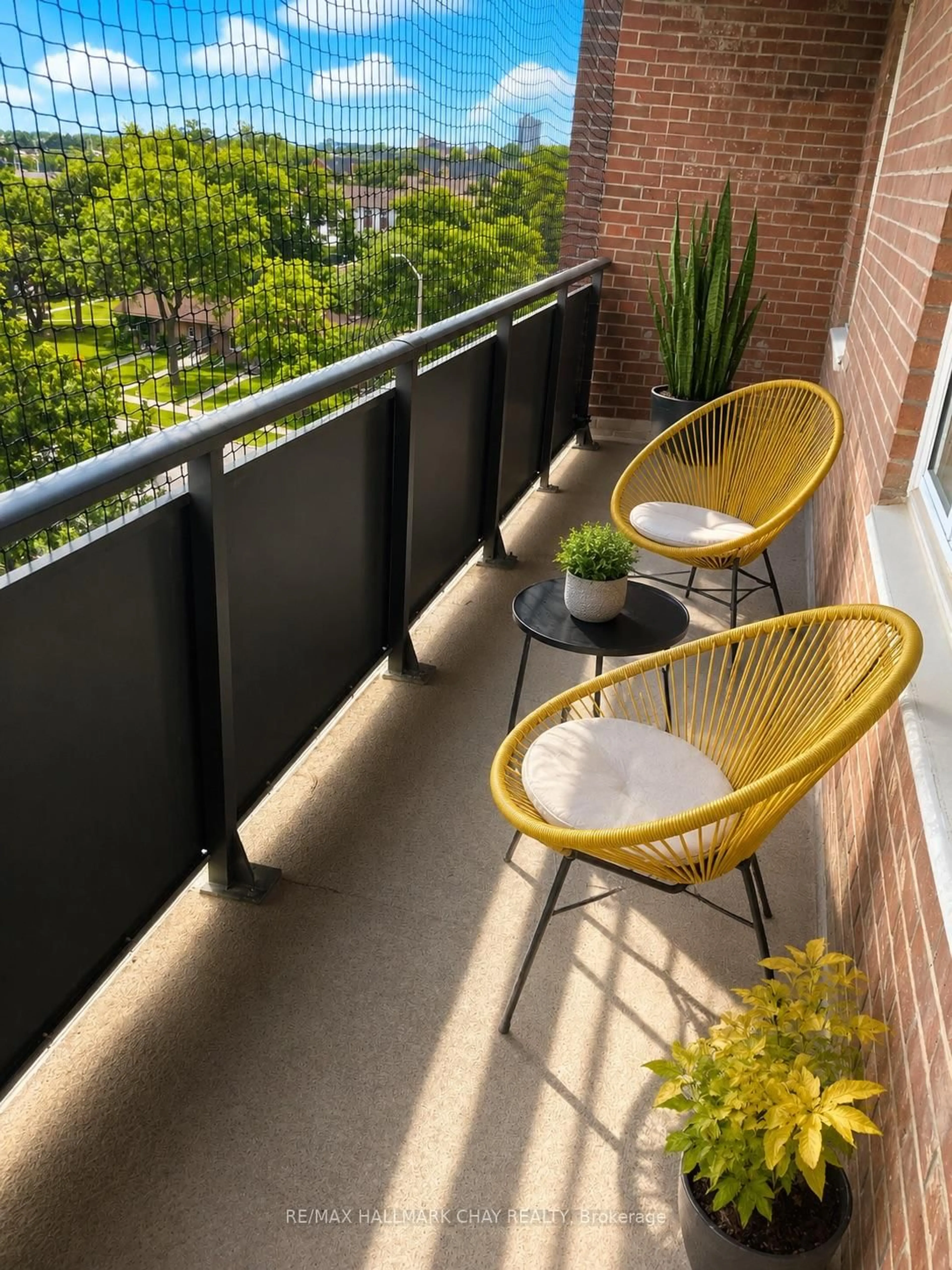 Balcony in the apartment, city buildings view from balcony for 3065 Queen Frederica Dr #604, Mississauga Ontario L4Y 3A3