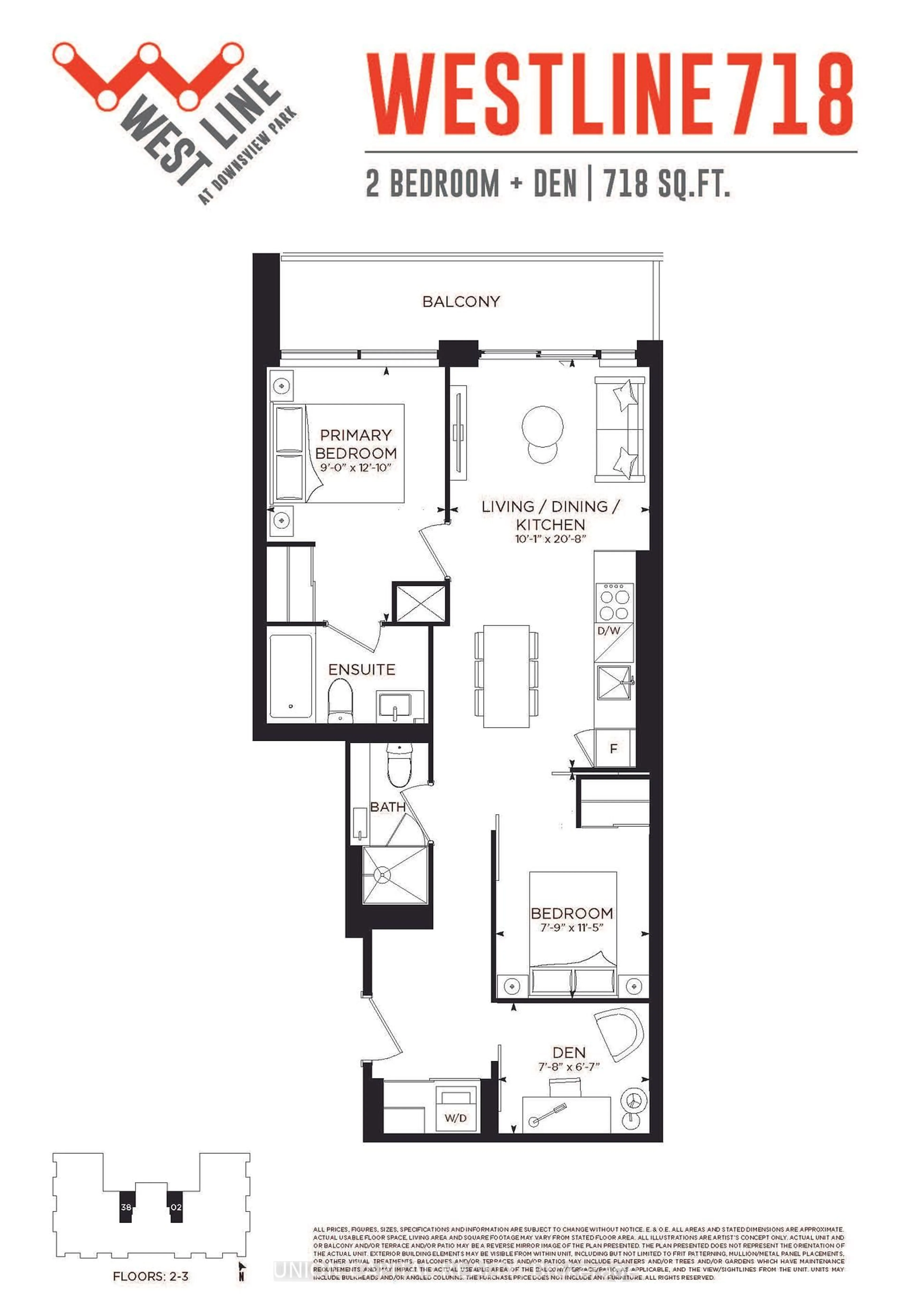 Floor plan for 1100 Sheppard Ave #302, Toronto Ontario M3K 0E4