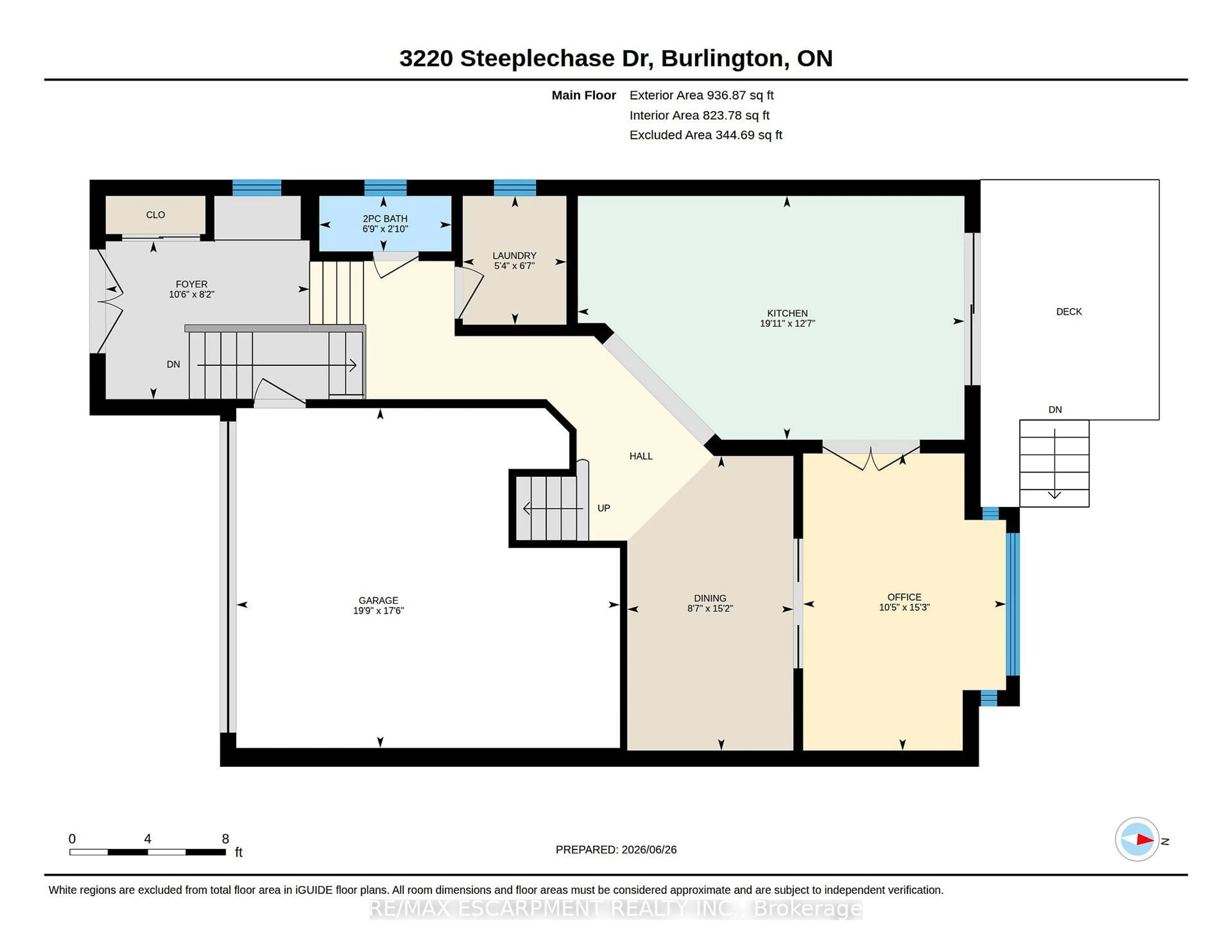 Floor plan for 3220 Steeplechase Dr, Burlington Ontario L7M 0C5