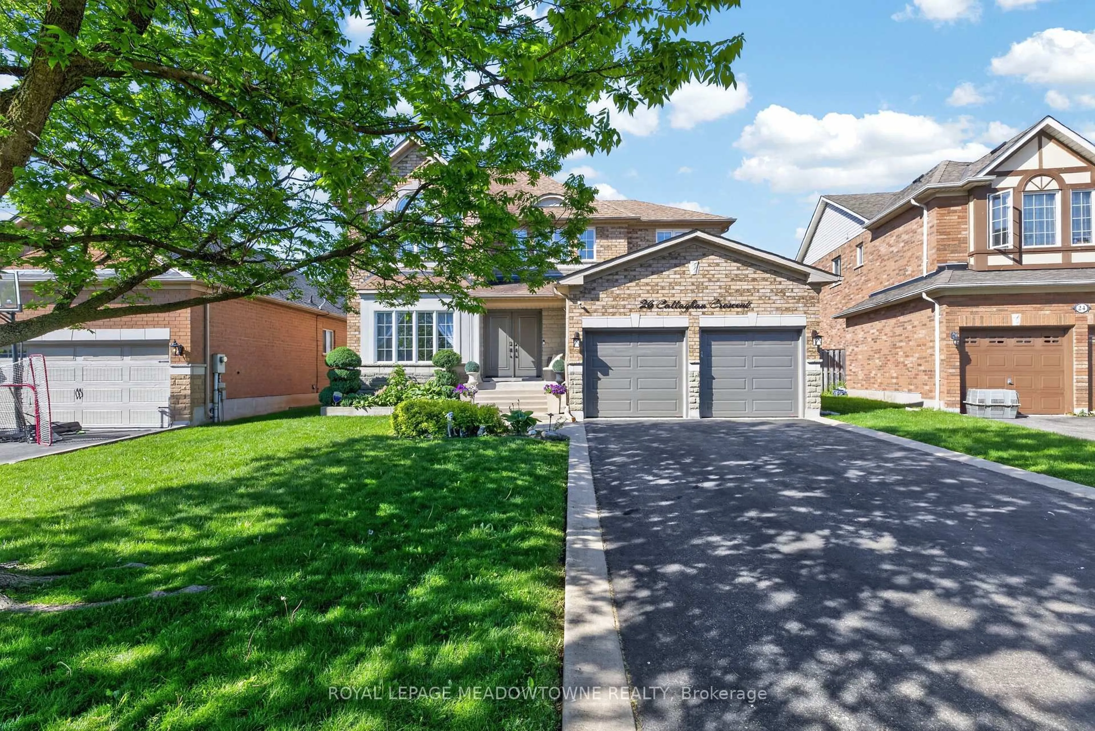 Home with brick exterior material, street for 26 Callaghan Cres, Halton Hills Ontario L7G 6A6