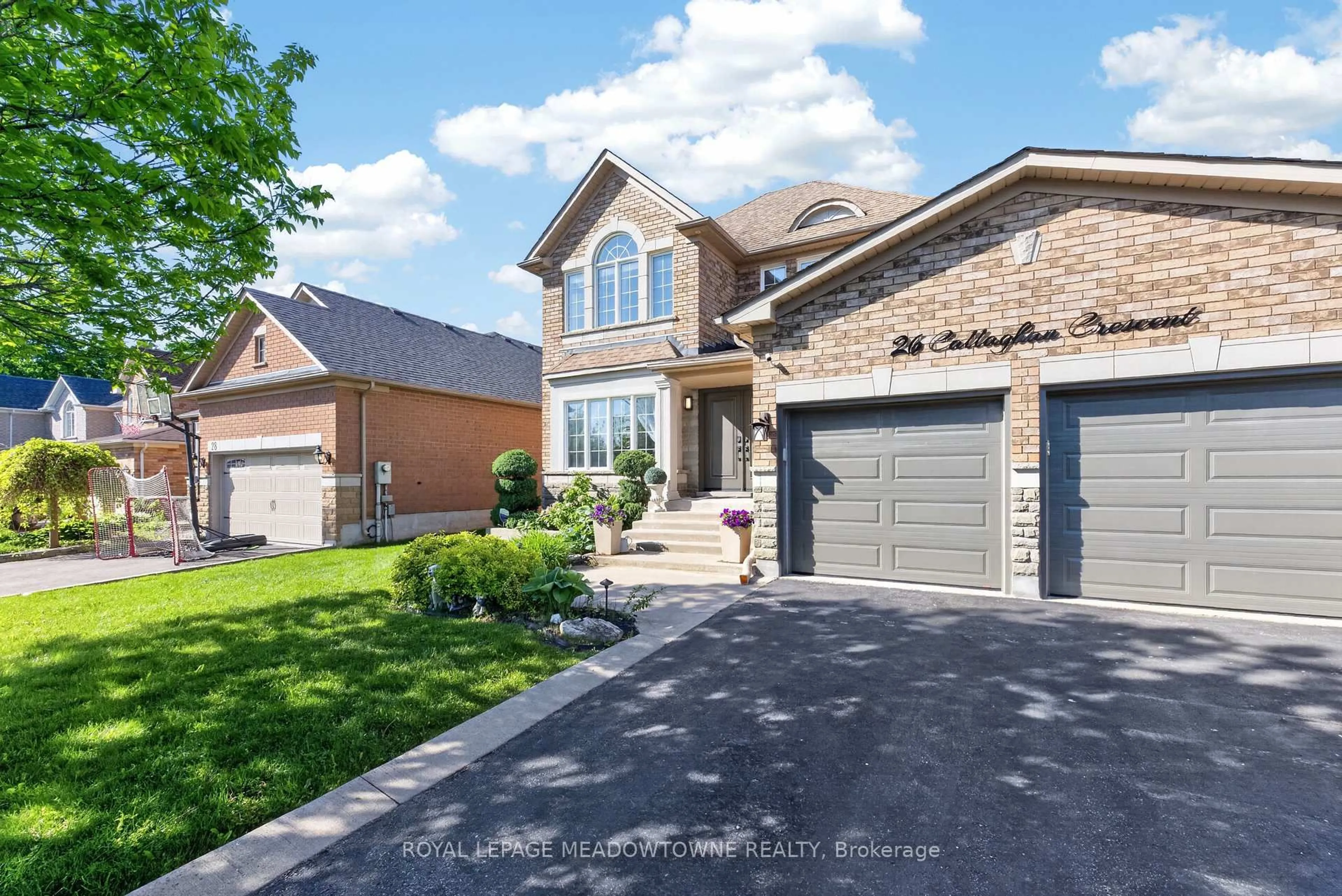 Home with brick exterior material, street for 26 Callaghan Cres, Halton Hills Ontario L7G 6A6