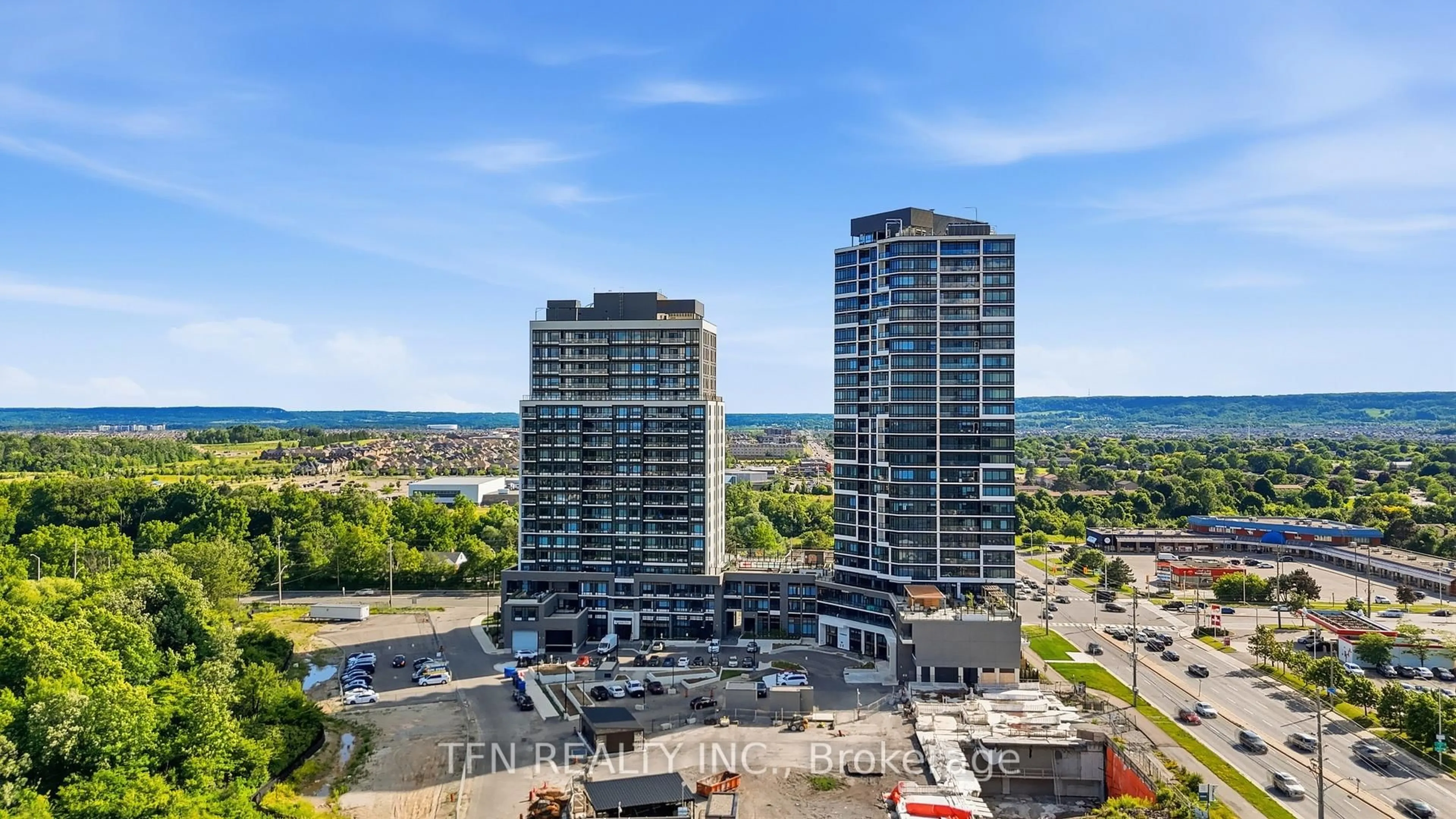 A pic from outside/outdoor area/front of a property/back of a property/a pic from drone, city buildings view from balcony for 8010 Derry Rd #1306, Milton Ontario L9T 3L3