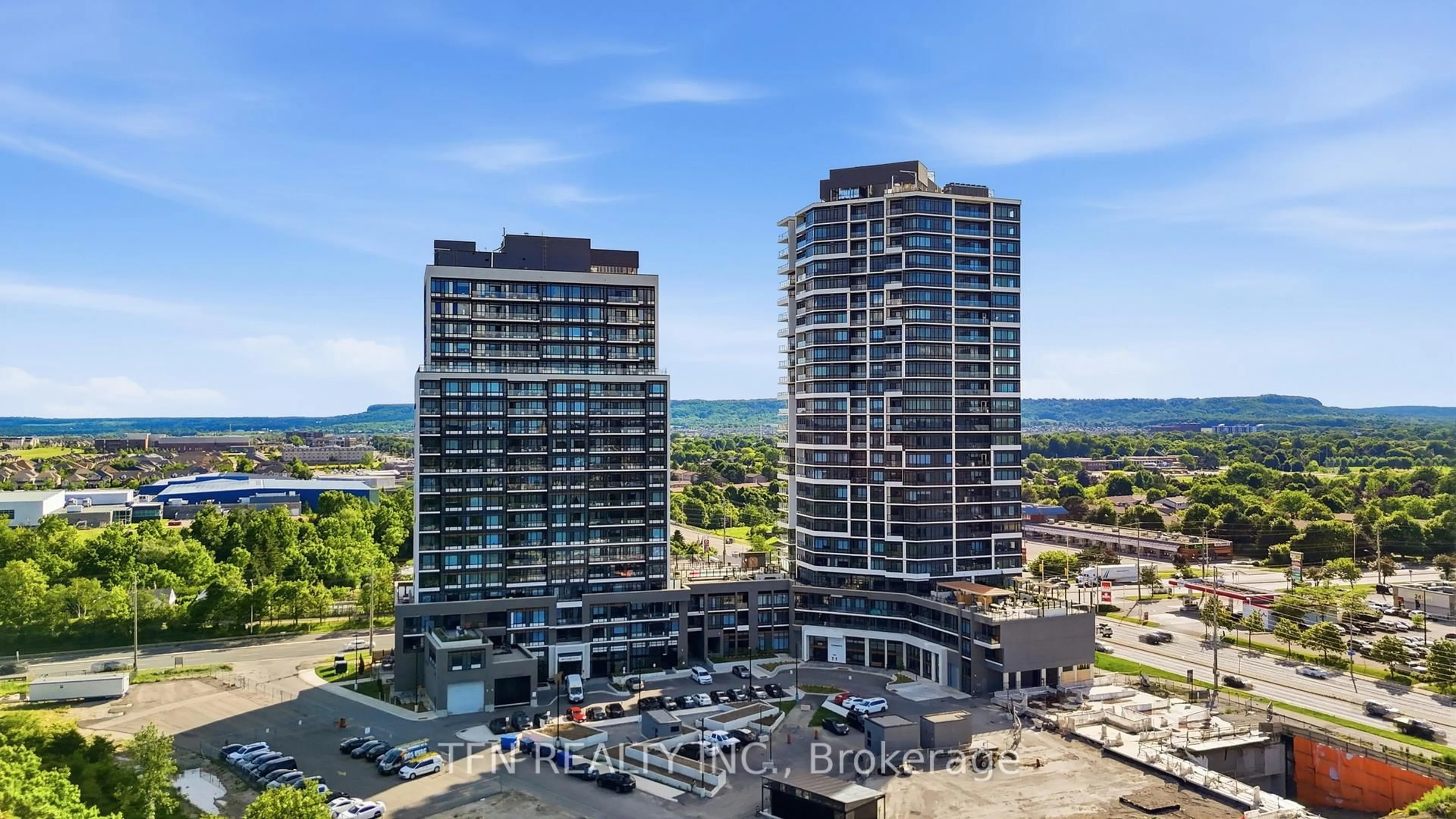 A pic from outside/outdoor area/front of a property/back of a property/a pic from drone, city buildings view from balcony for 8010 Derry Rd #1306, Milton Ontario L9T 3L3
