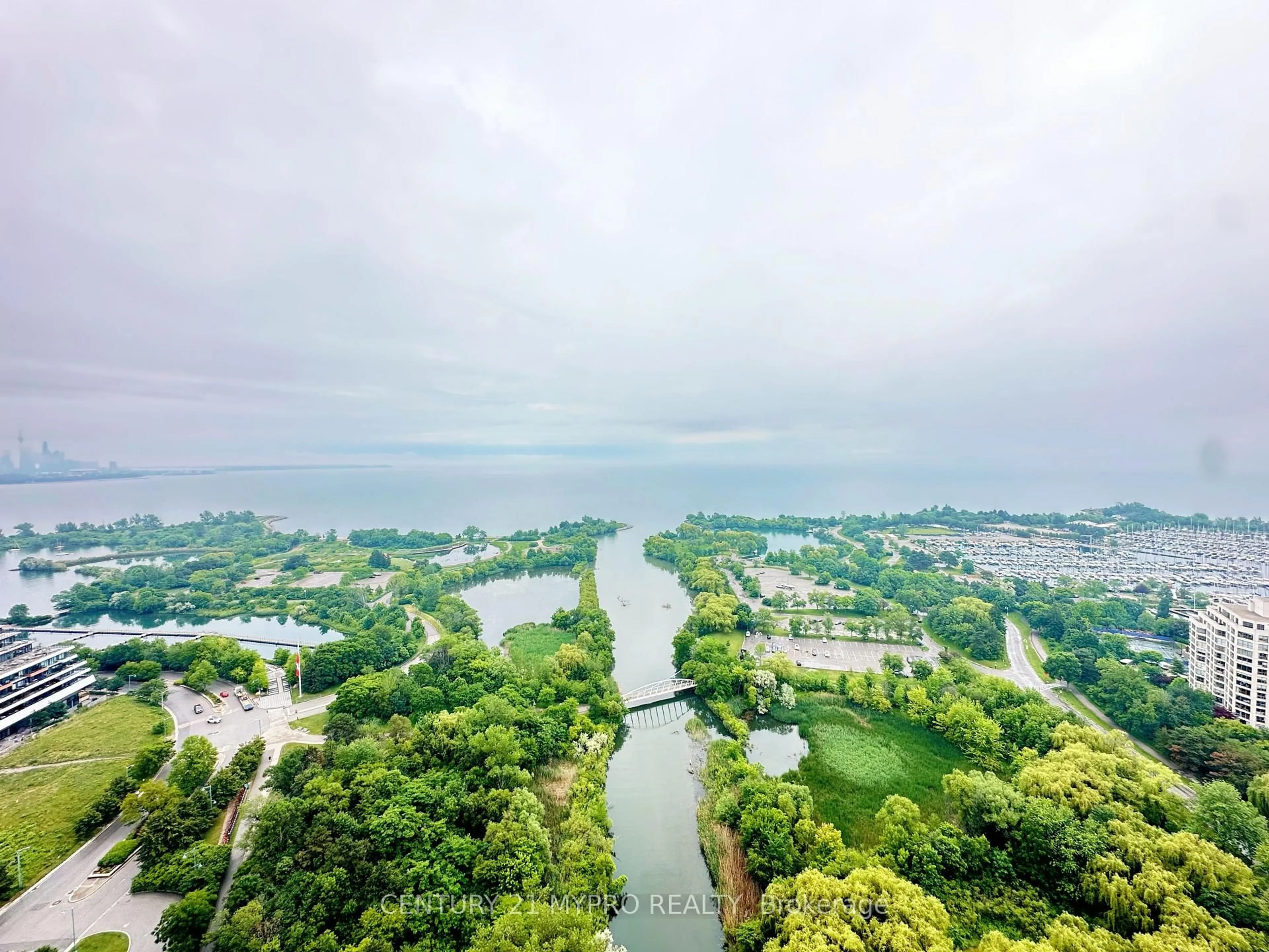 A pic from outside/outdoor area/front of a property/back of a property/a pic from drone, water/lake/river/ocean view for 2212 Lake Shore Blvd #3603, Toronto Ontario M8V 1A4