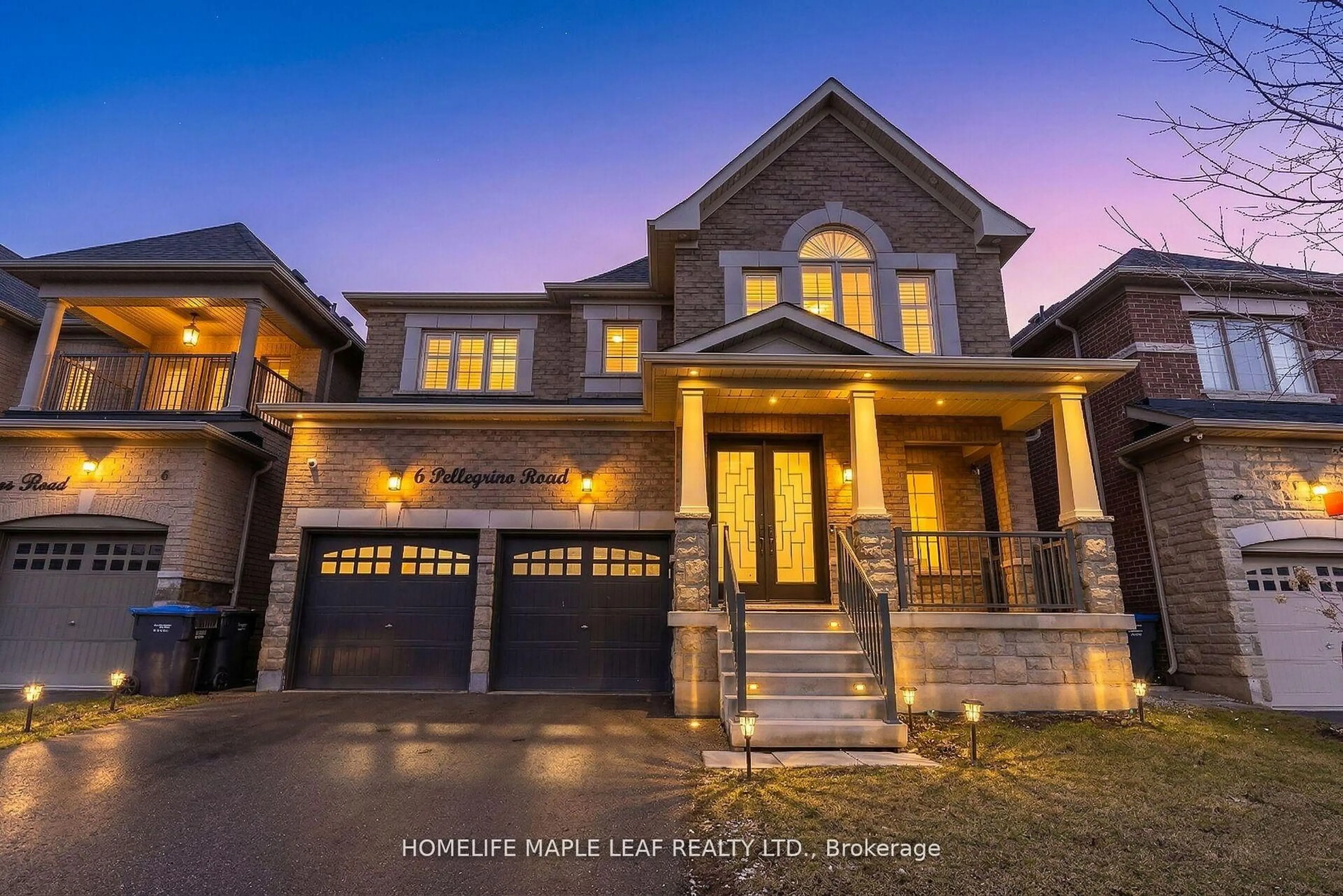 Home with brick exterior material, street for 6 Pellegrino Rd, Brampton Ontario L7A 4V5