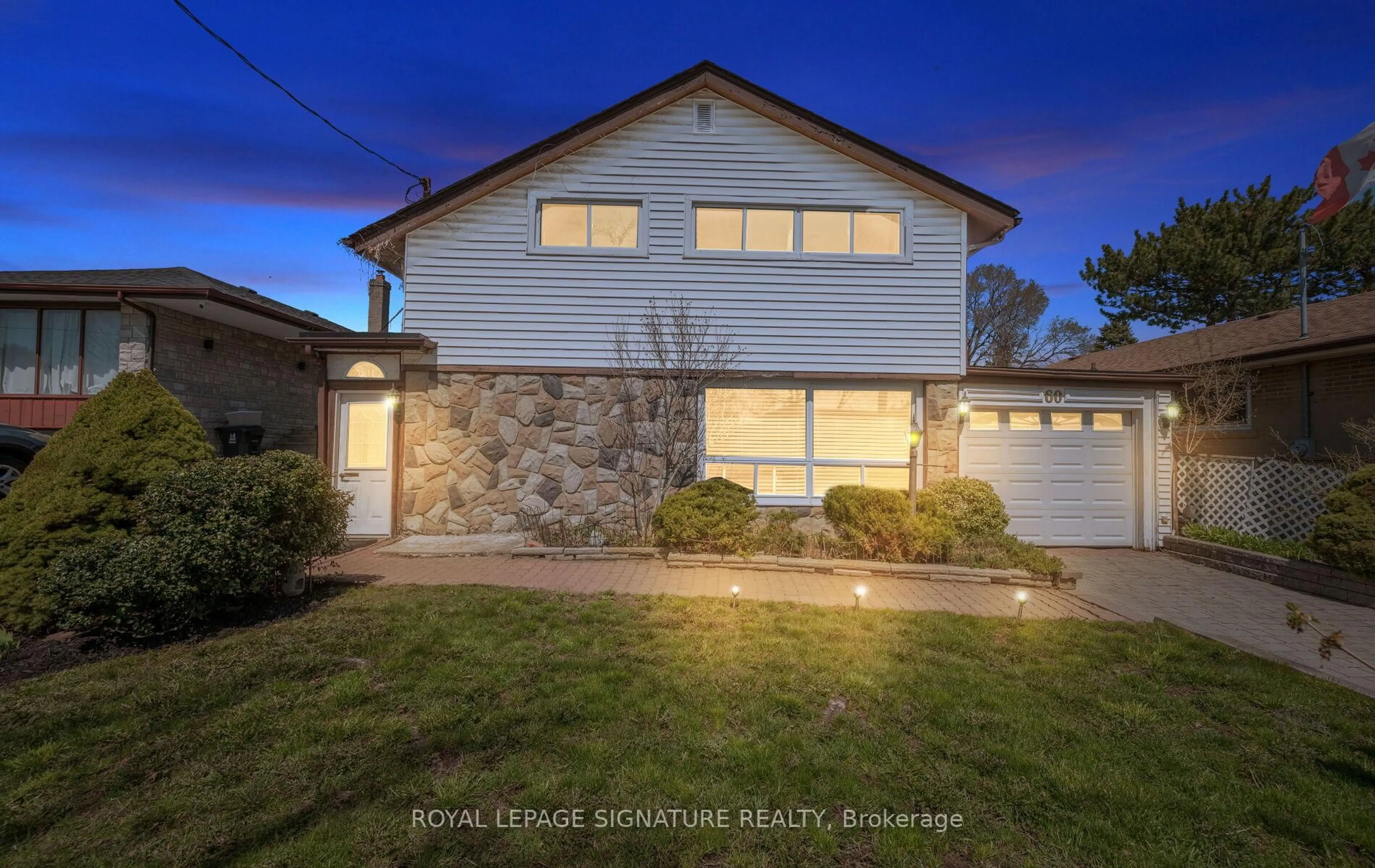Home with vinyl exterior material, street for 60 Hinton Rd, Toronto Ontario M9W 2V7
