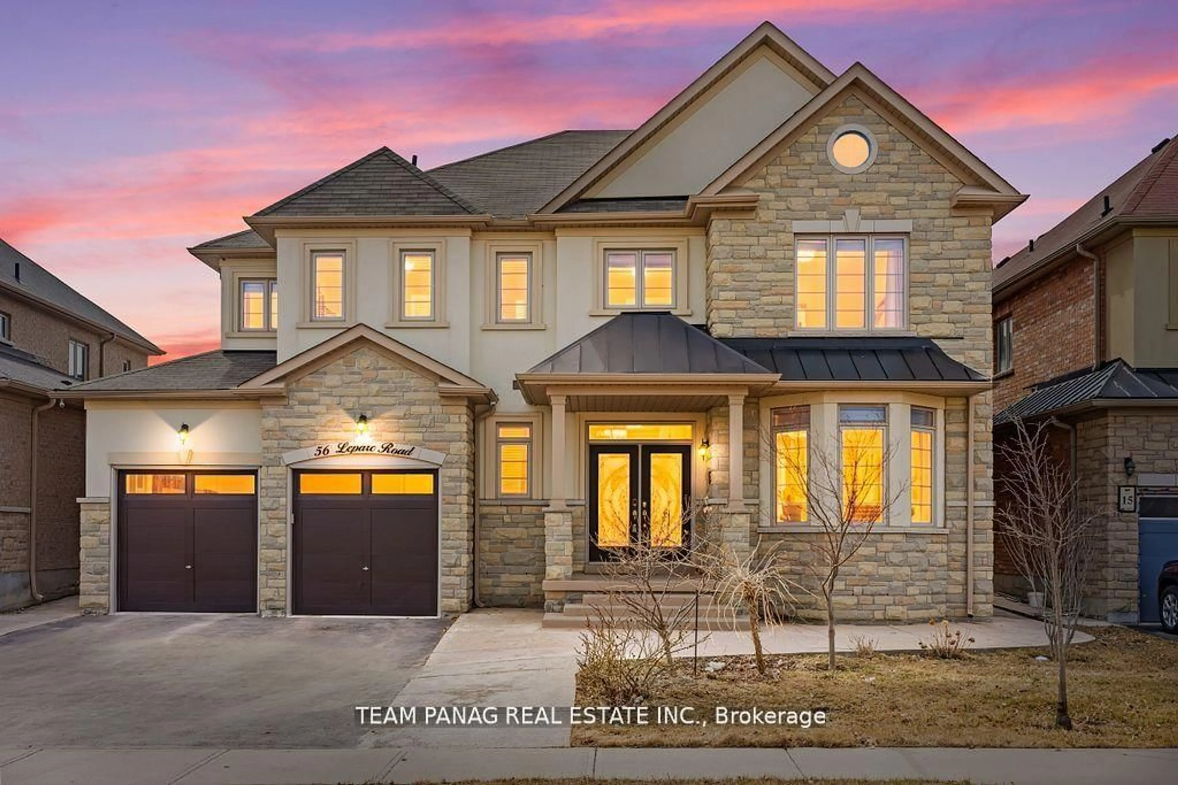 Home with brick exterior material, street for 56 Leparc Rd, Brampton Ontario L6P 2K7