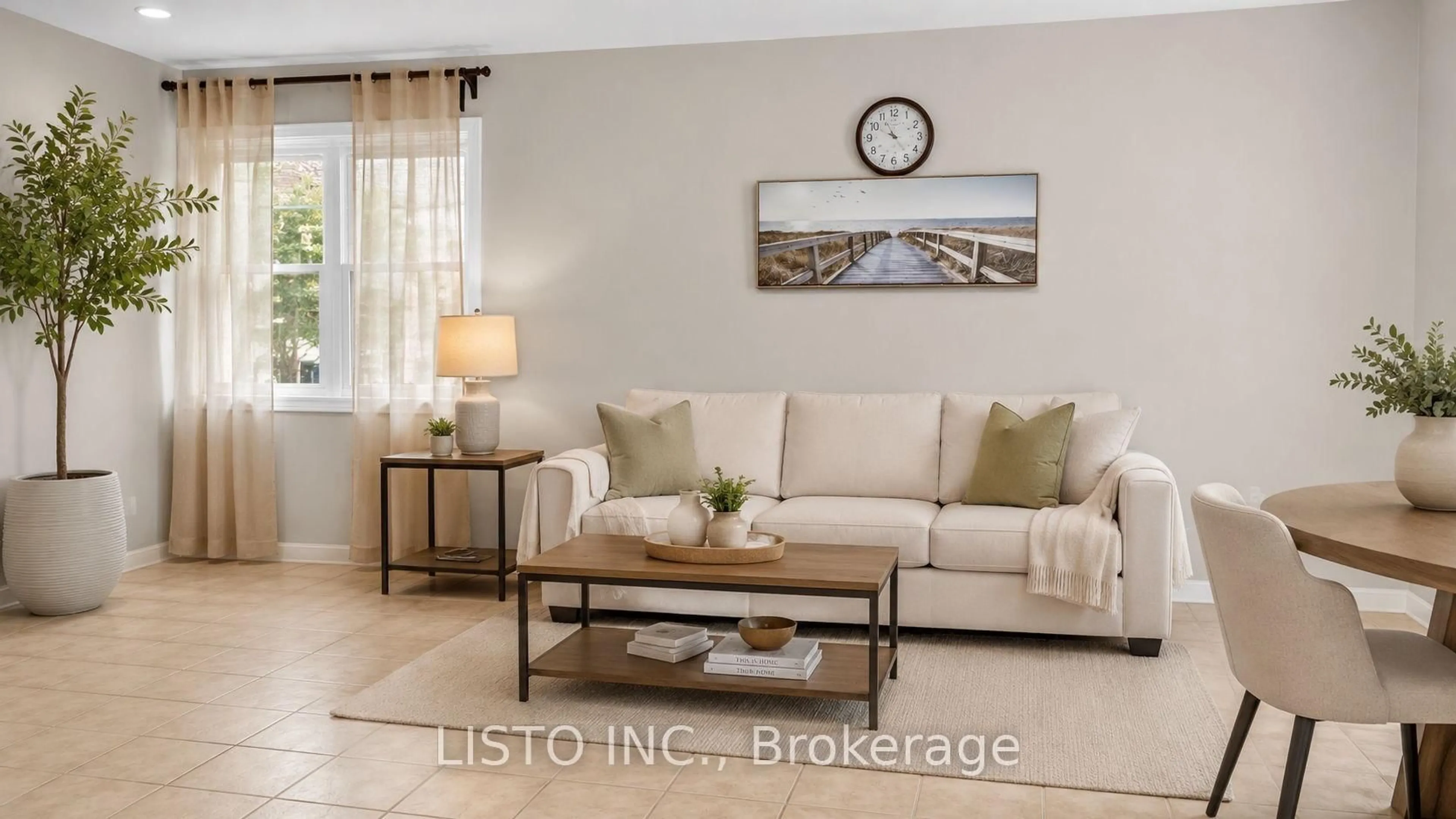 Living room with furniture, ceramic/tile floor for 20 Tilbury Dr, Toronto Ontario M3K 1W6