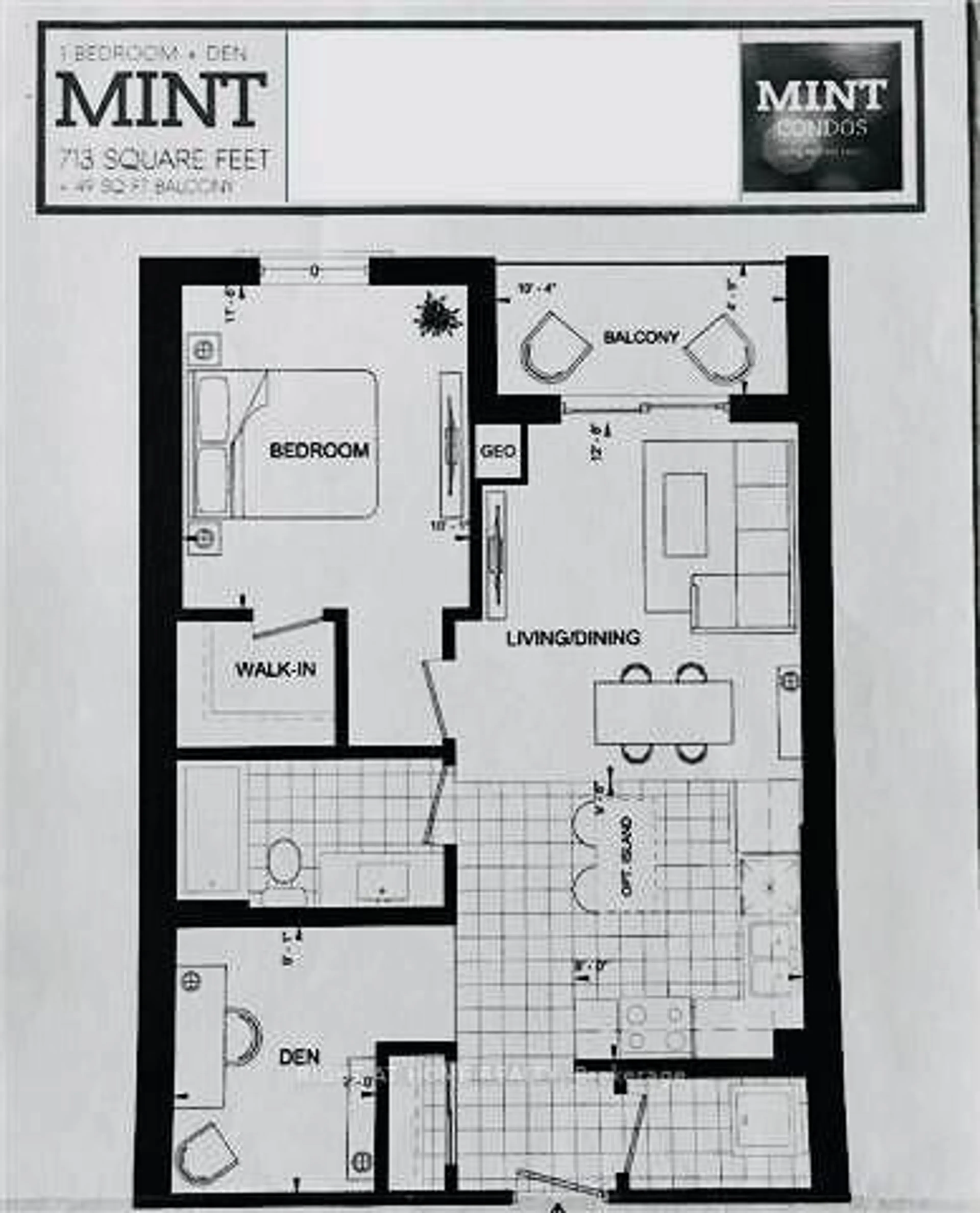 Floor plan for 2486 Old Bronte Rd #518, Oakville Ontario L6M 4J2