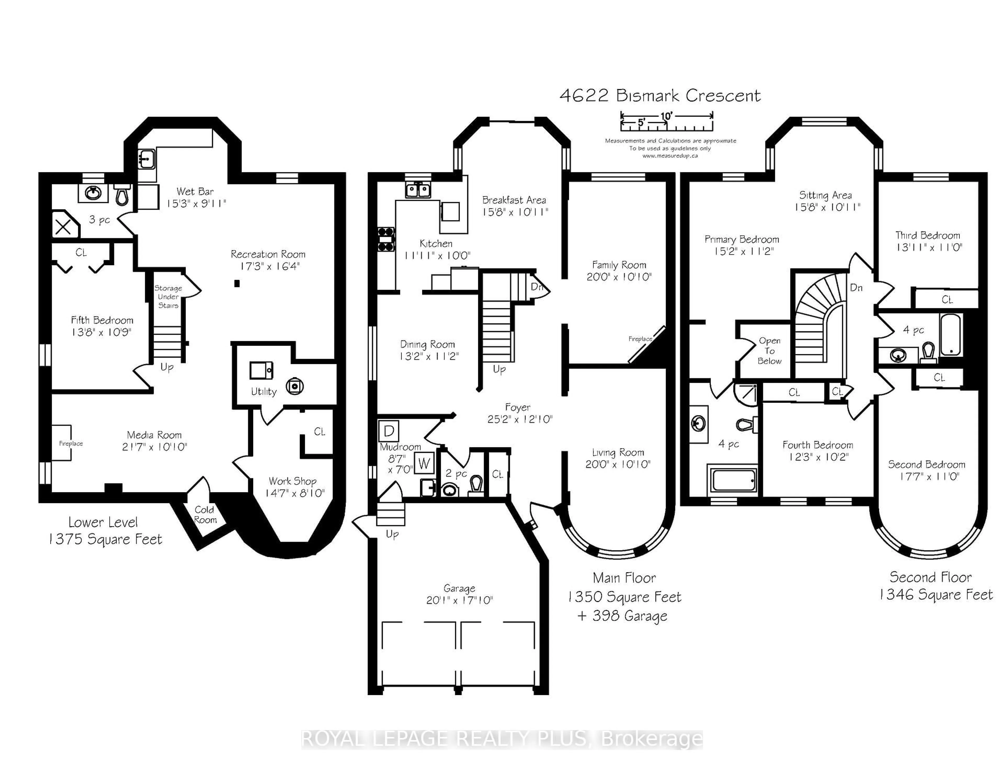 Floor plan for 4622 Bismark Cres, Mississauga Ontario L5R 1K2