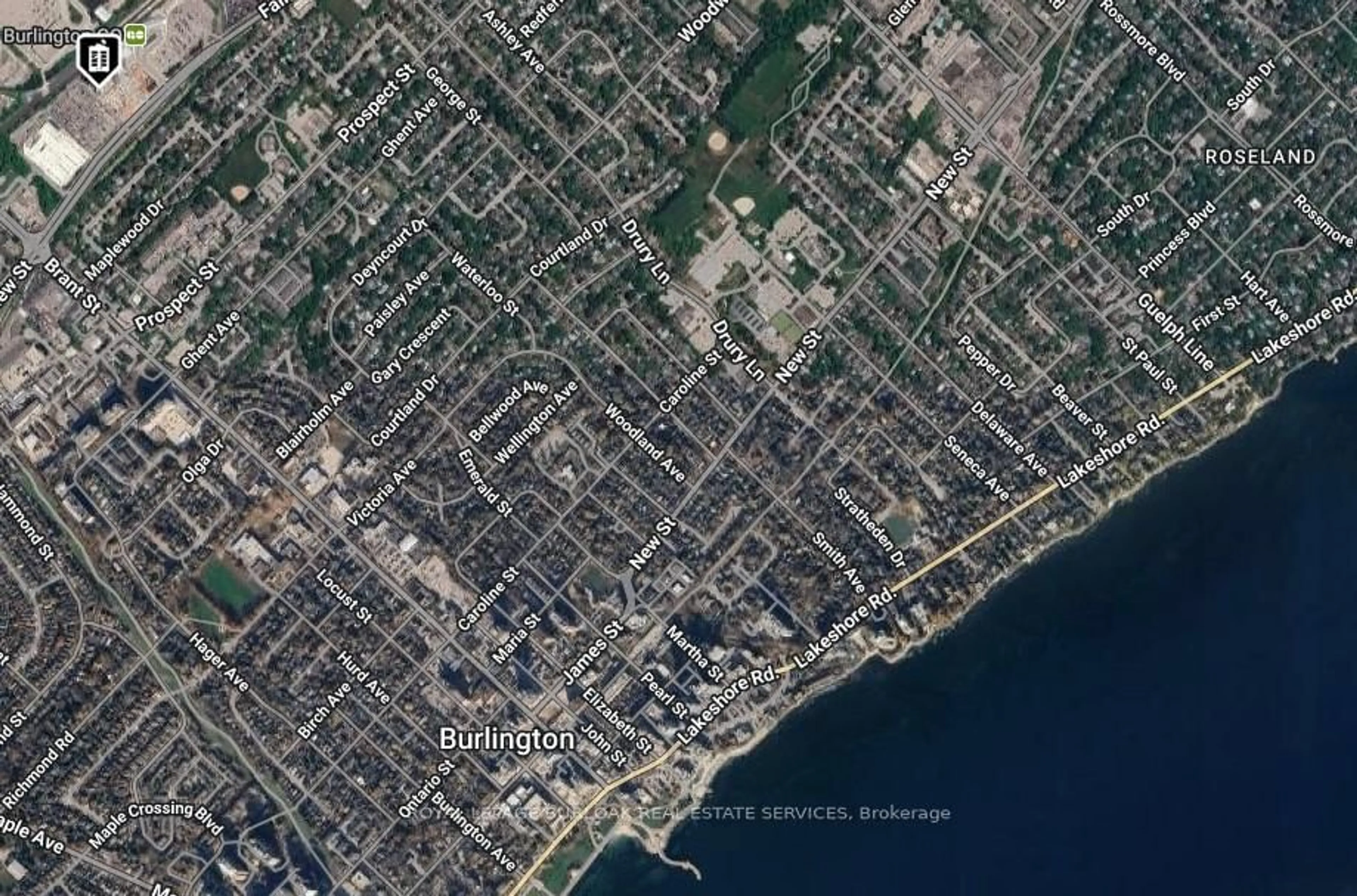 Picture of a map for 2081 Fairview St #1201, Burlington Ontario L7R 0E4
