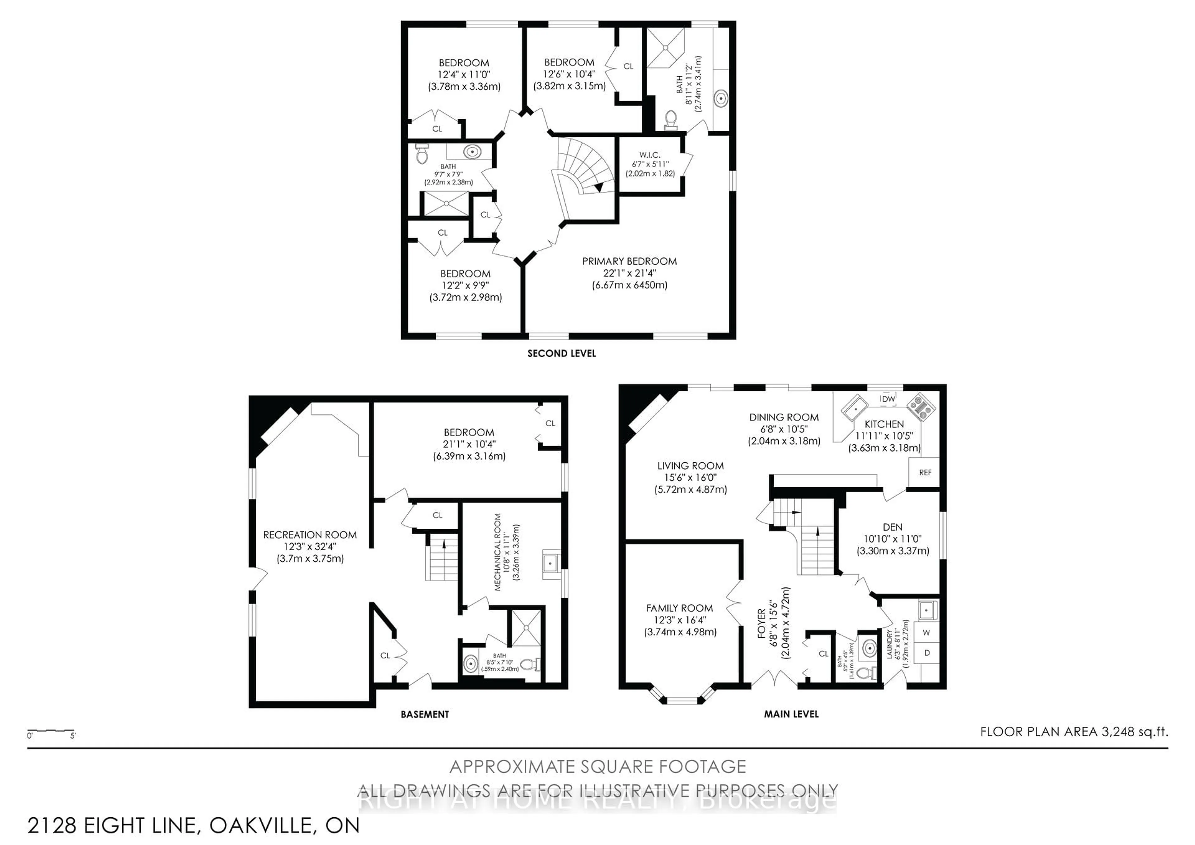Floor plan for 2128 8th Line, Oakville Ontario L6H 4W3