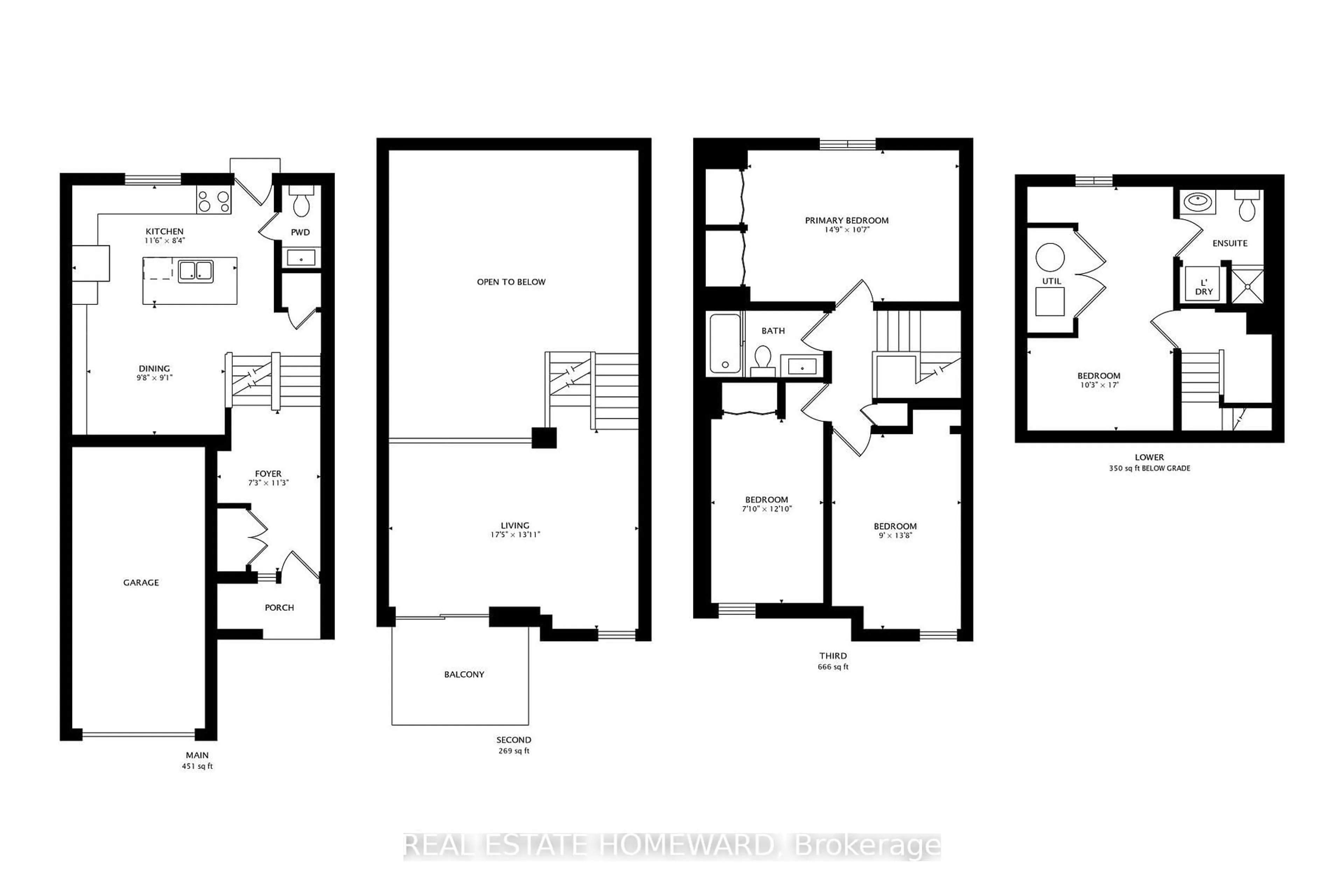 Floor plan for 7251 Copenhagen Rd #36, Mississauga Ontario L5N 2H6