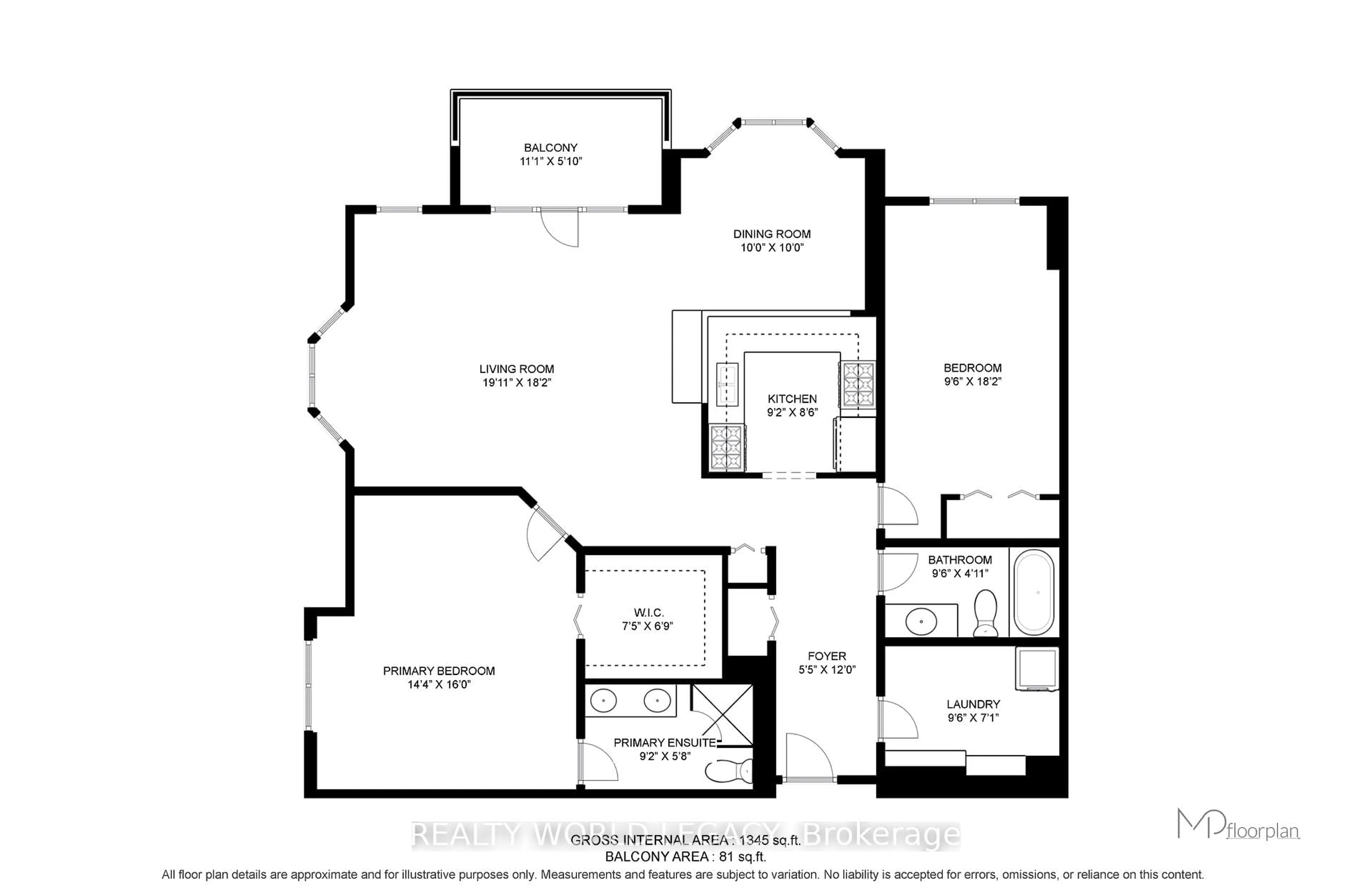 Floor plan for 216 Plains Rd #F301, Burlington Ontario L7T 4K8