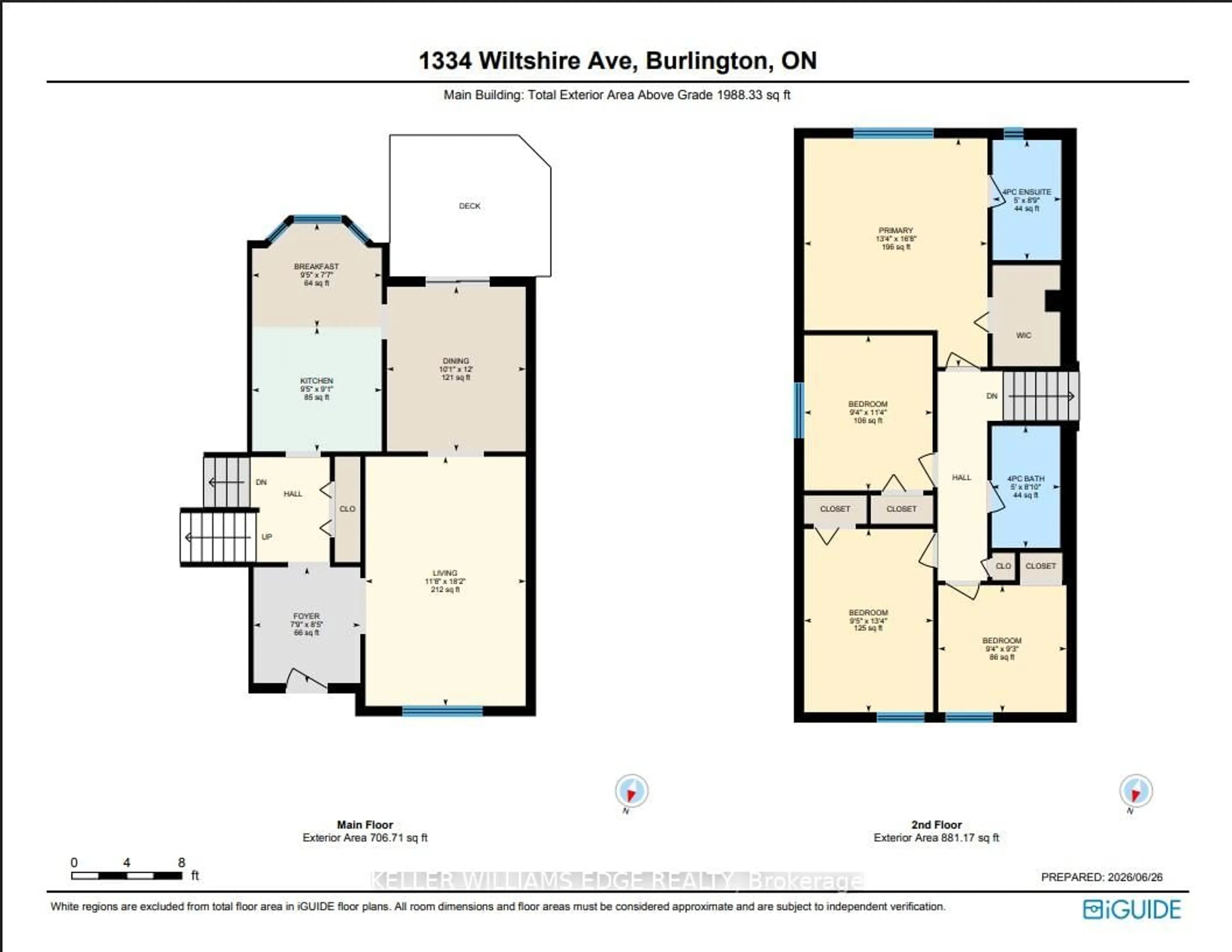 Floor plan for 1334 Wiltshire Ave, Burlington Ontario L7M 1X9