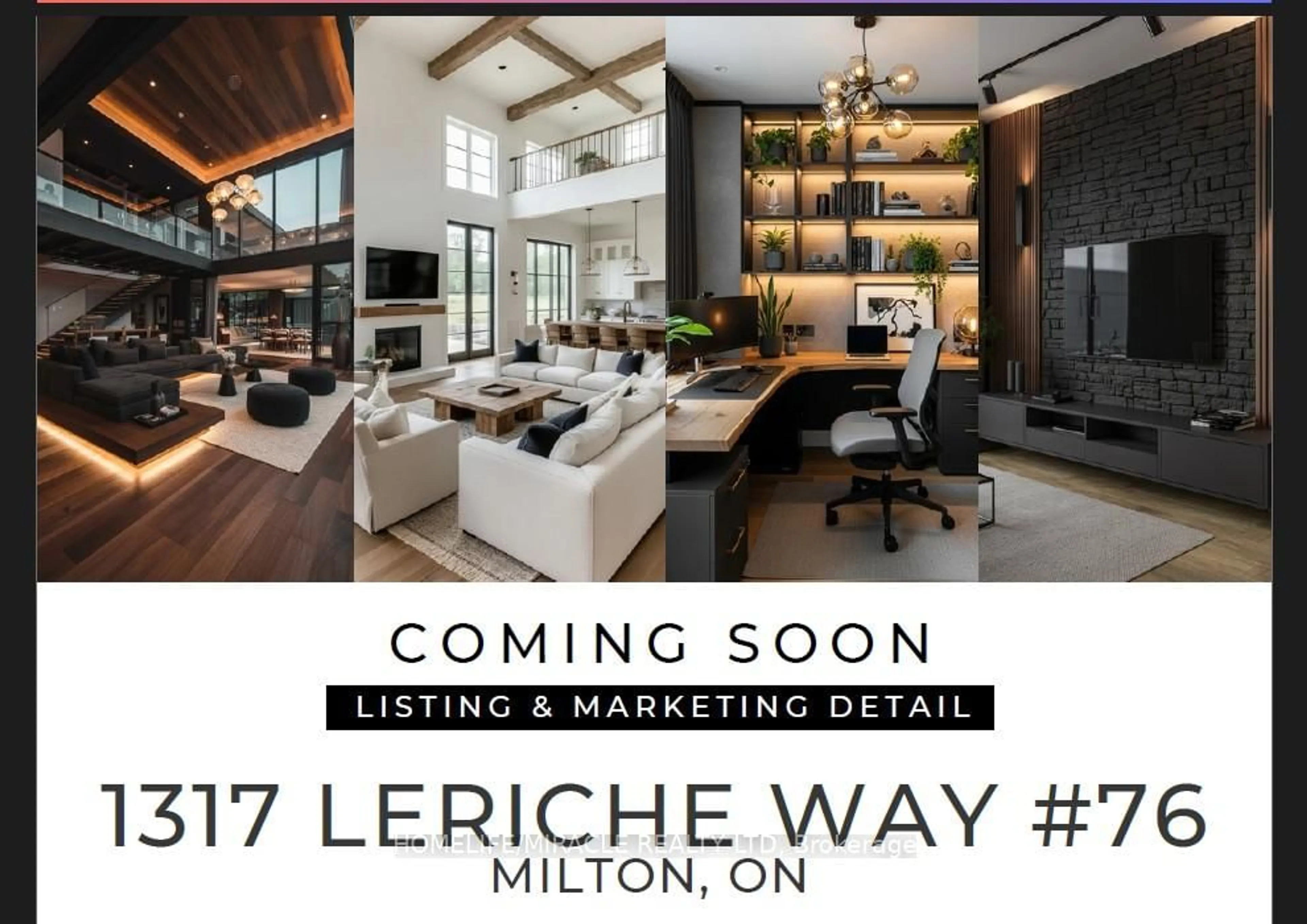 Open concept kitchen, wood/laminate floor for 1317 Leriche Way #76, Milton Ontario L9E 0H5