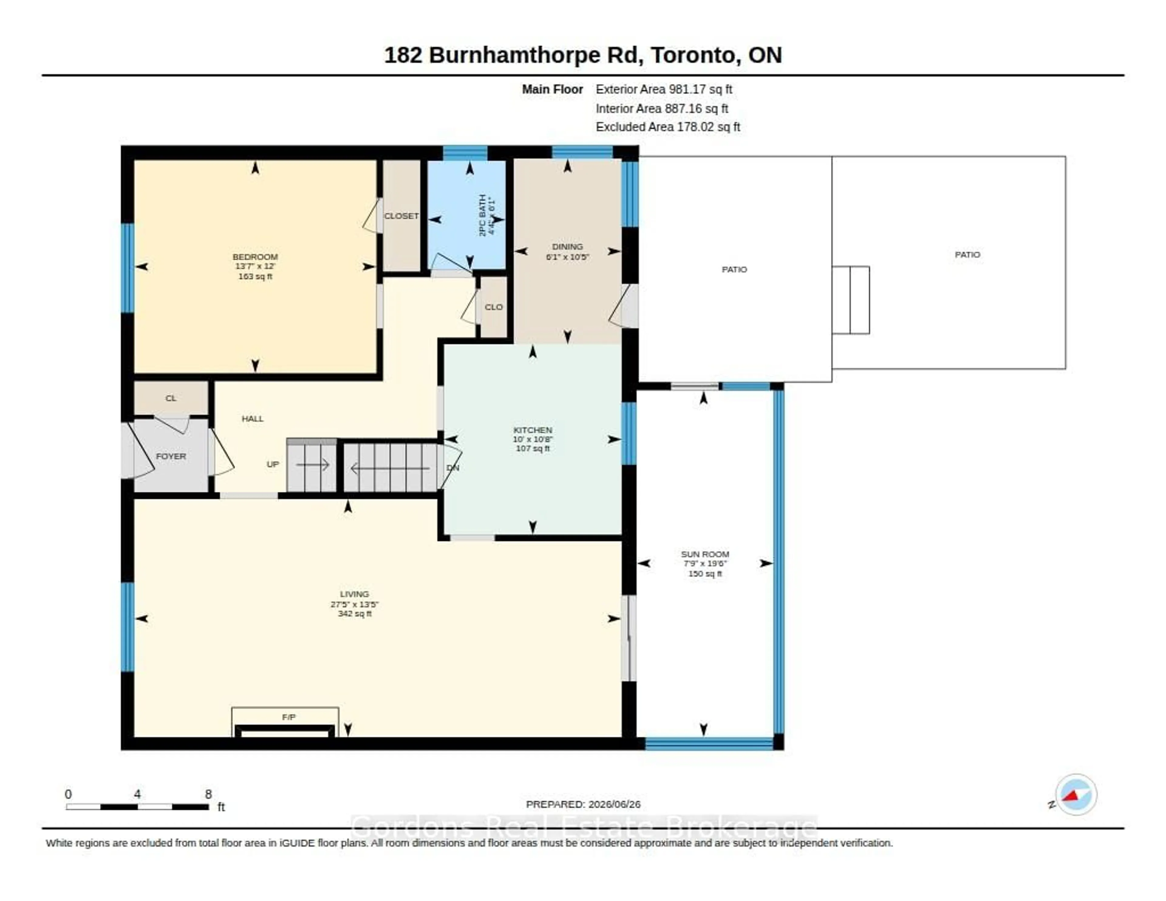 Floor plan for 182 Burnhamthorpe Rd, Toronto Ontario M9A 1H6