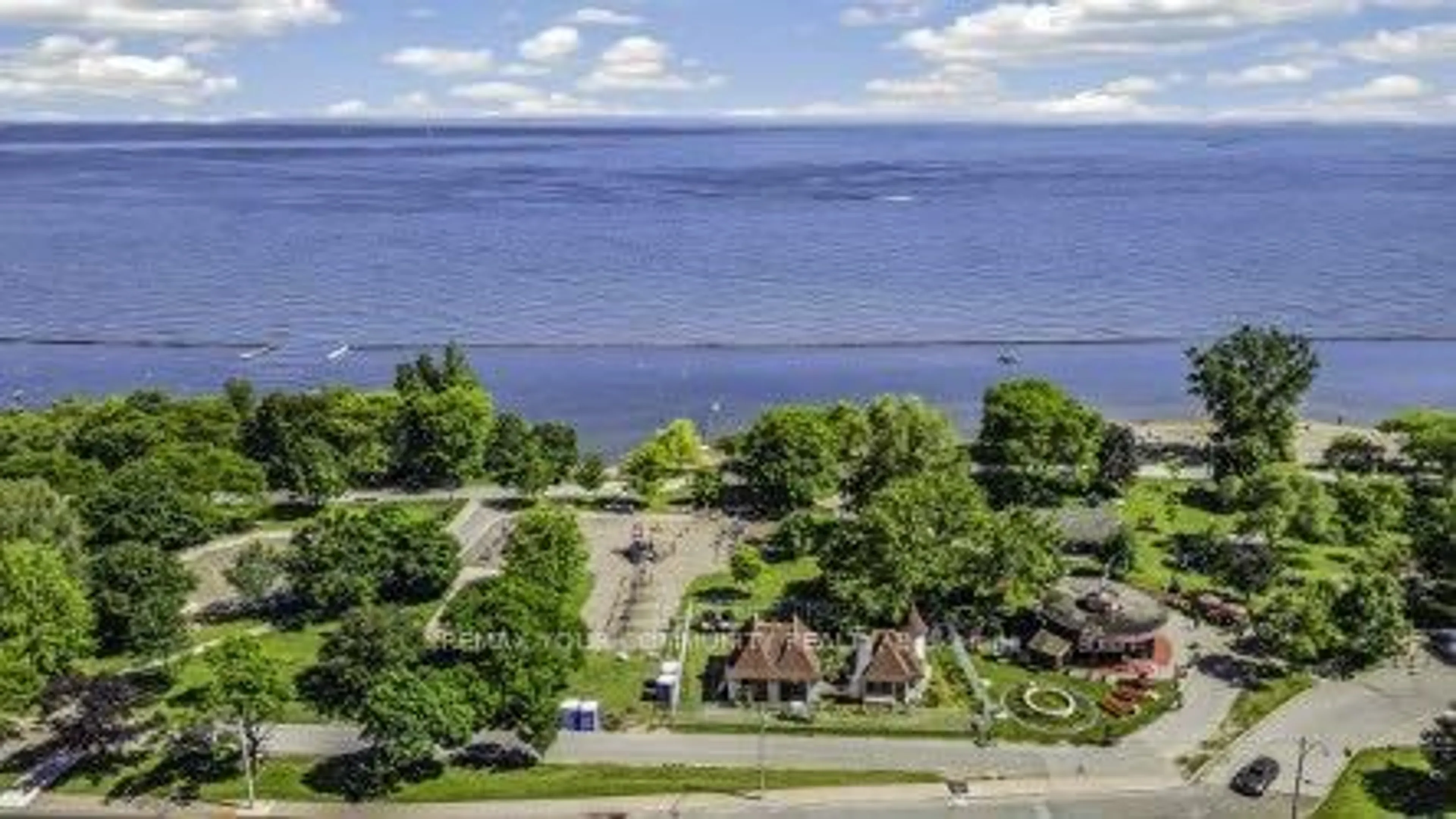 A pic from outside/outdoor area/front of a property/back of a property/a pic from drone, water/lake/river/ocean view for 1910 Lake Shore Blvd #1108, Toronto Ontario M6S 1A2