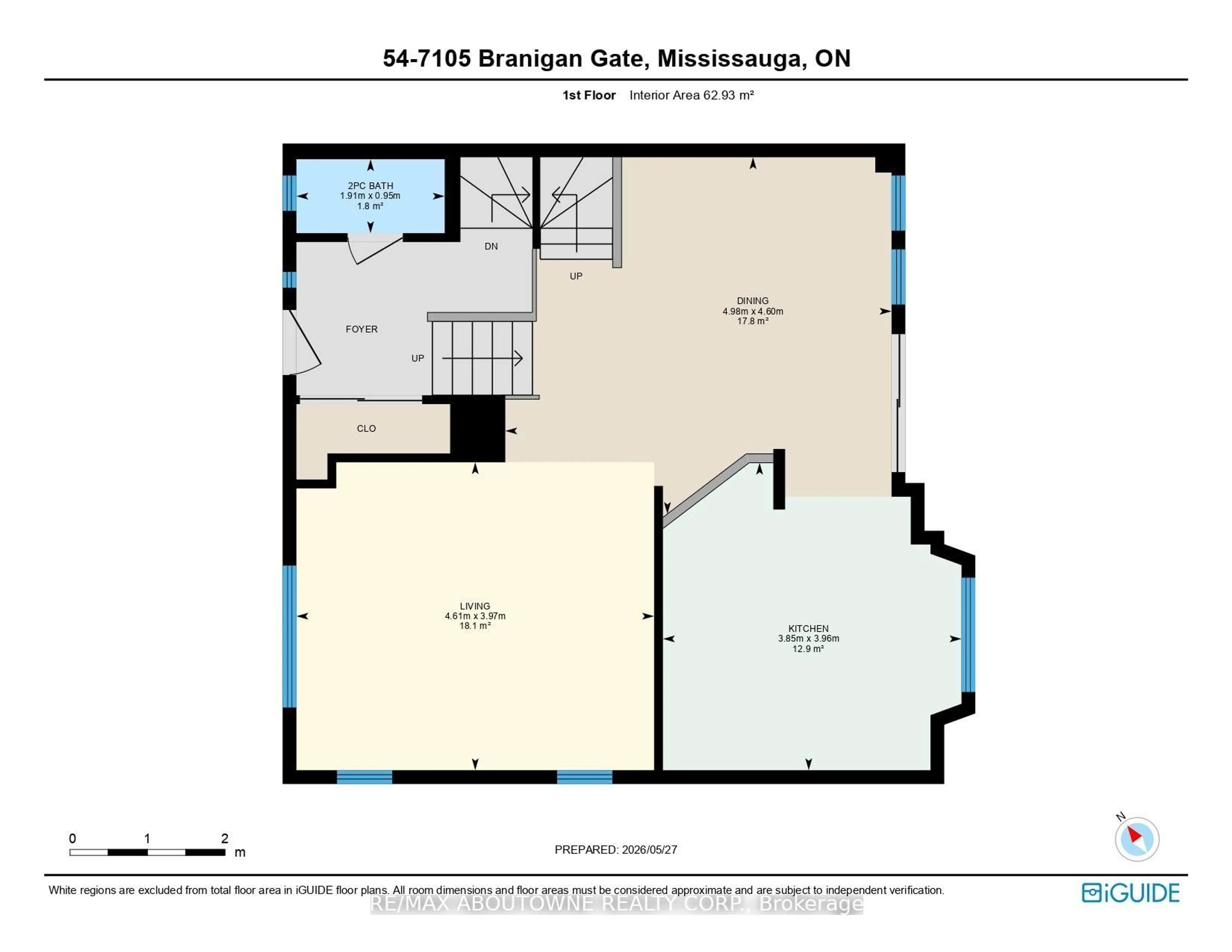 Floor plan for 7105 Branigan Gate #54, Mississauga Ontario L5N 7S2