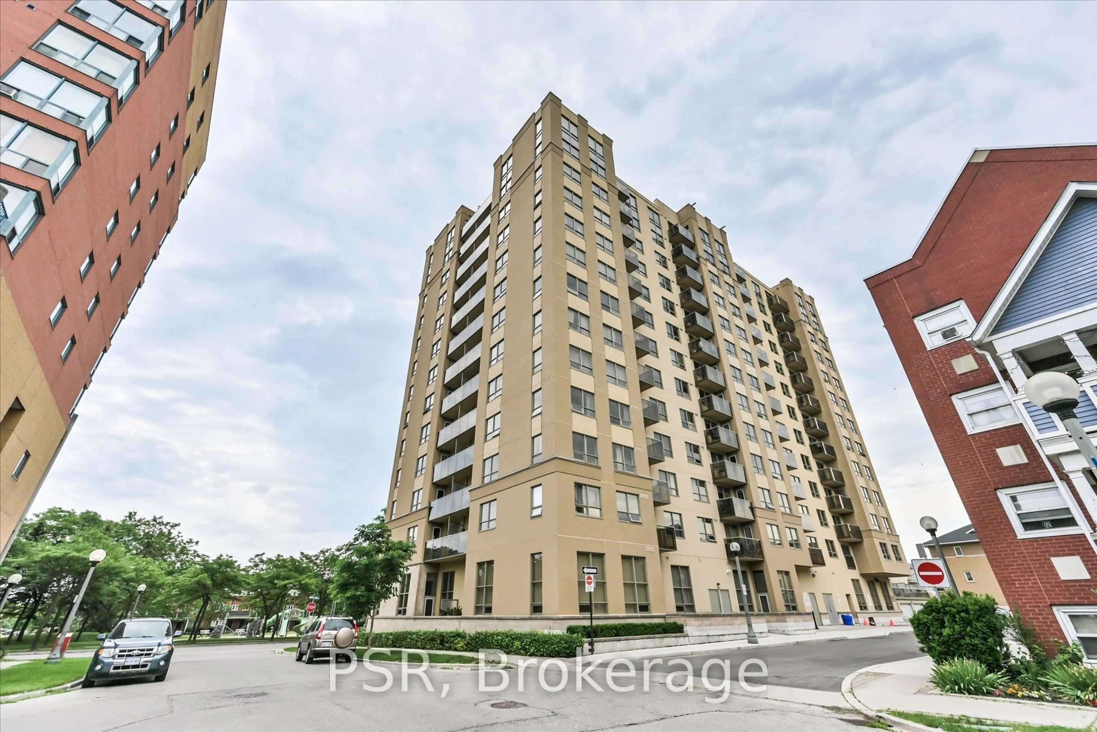 A pic from outside/outdoor area/front of a property/back of a property/a pic from drone, unknown for 4 Elsinore Path #404, Toronto Ontario M8V 4G7