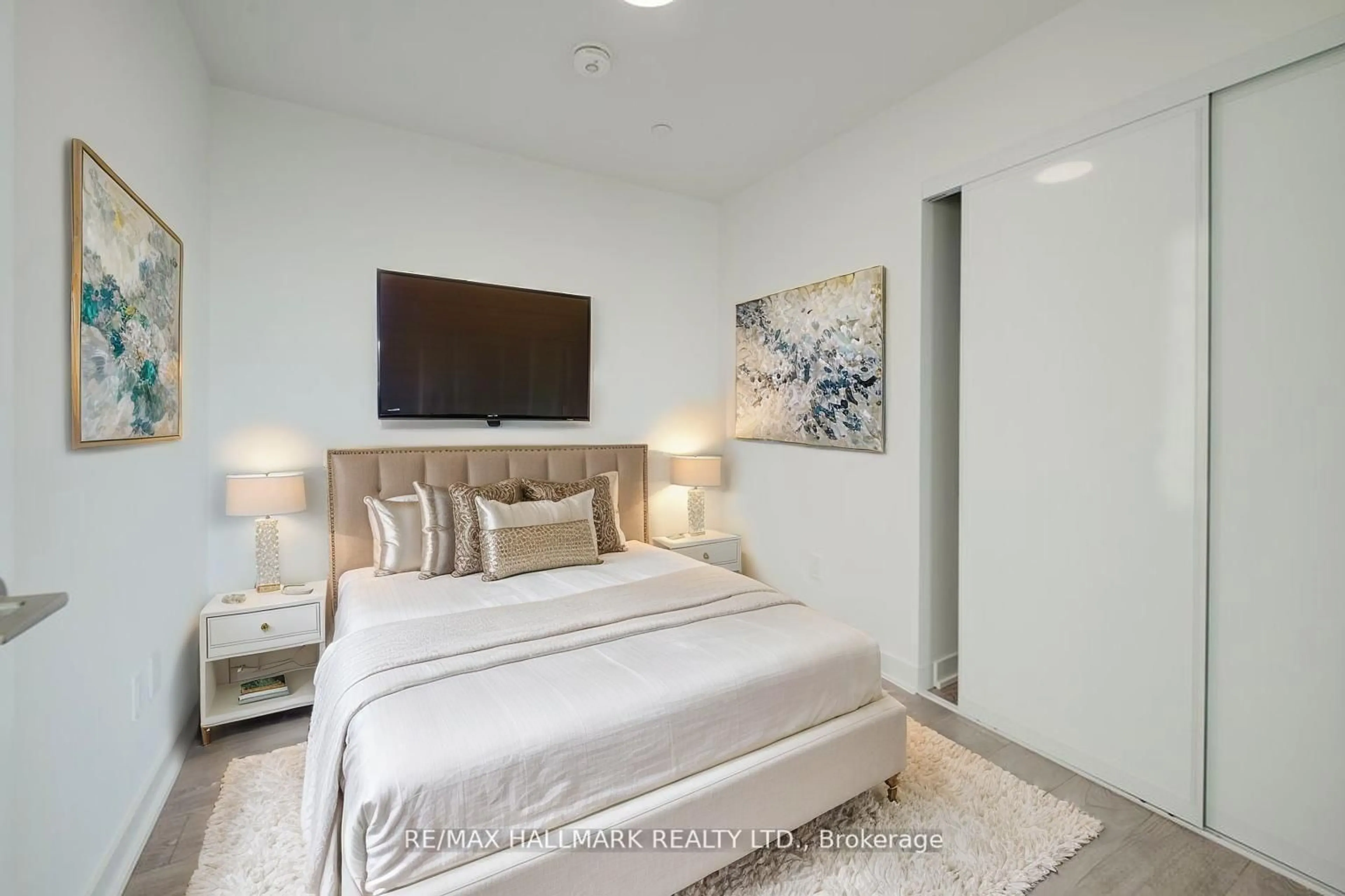 Bedroom with bed, unknown for 225 Malta Ave #408, Brampton Ontario L6Y 4M5