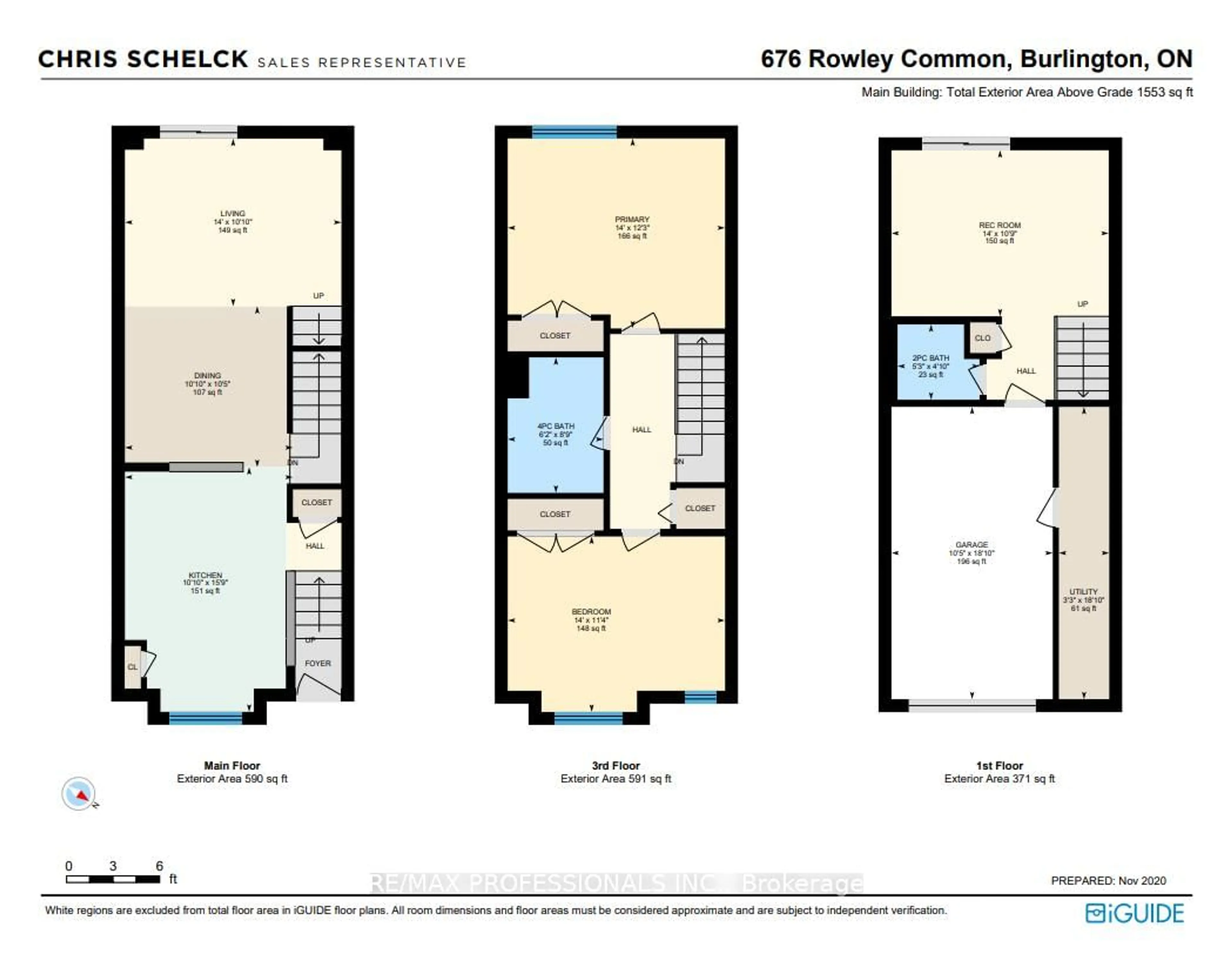 Floor plan for 676 Rowley Common, Burlington Ontario L7L 0A5