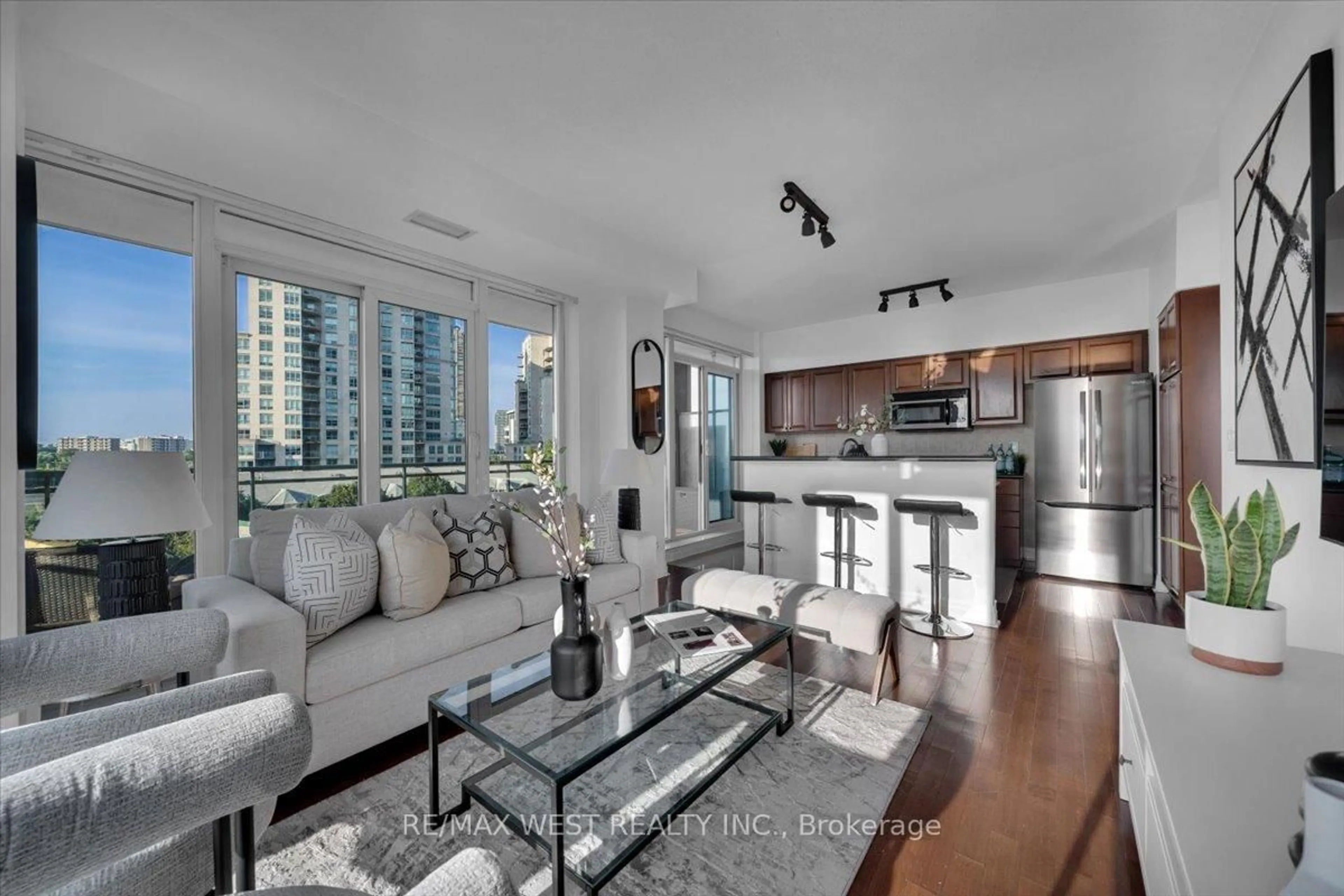 Living room with furniture, unknown for 2119 Lake Shore Blvd #604, Toronto Ontario M8V 4E8