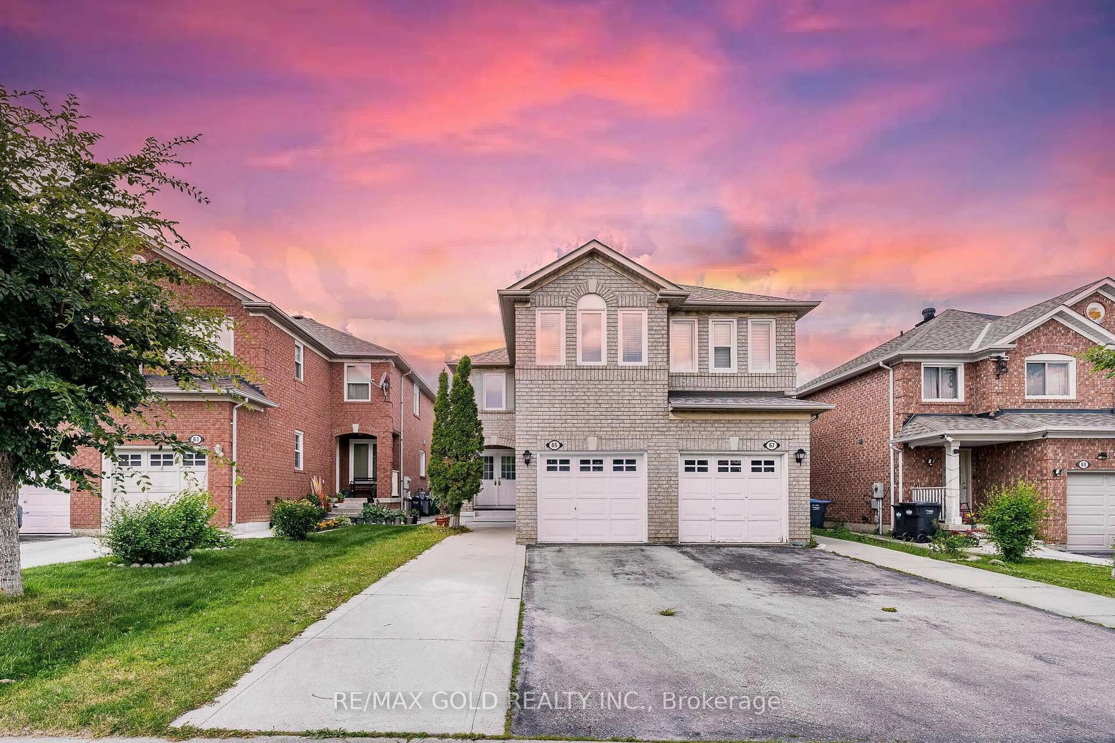 Home with brick exterior material, street for 65 Mount Ranier Cres, Brampton Ontario L6R 2L1